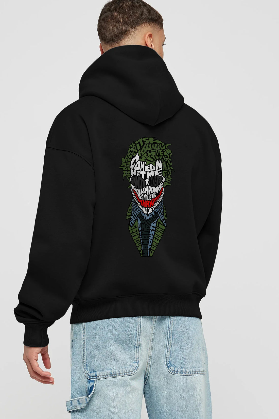 Why So Serious Arka Baskılı Hoodie Oversize Kapüşonlu Sweatshirt Erkek Kadın Unisex