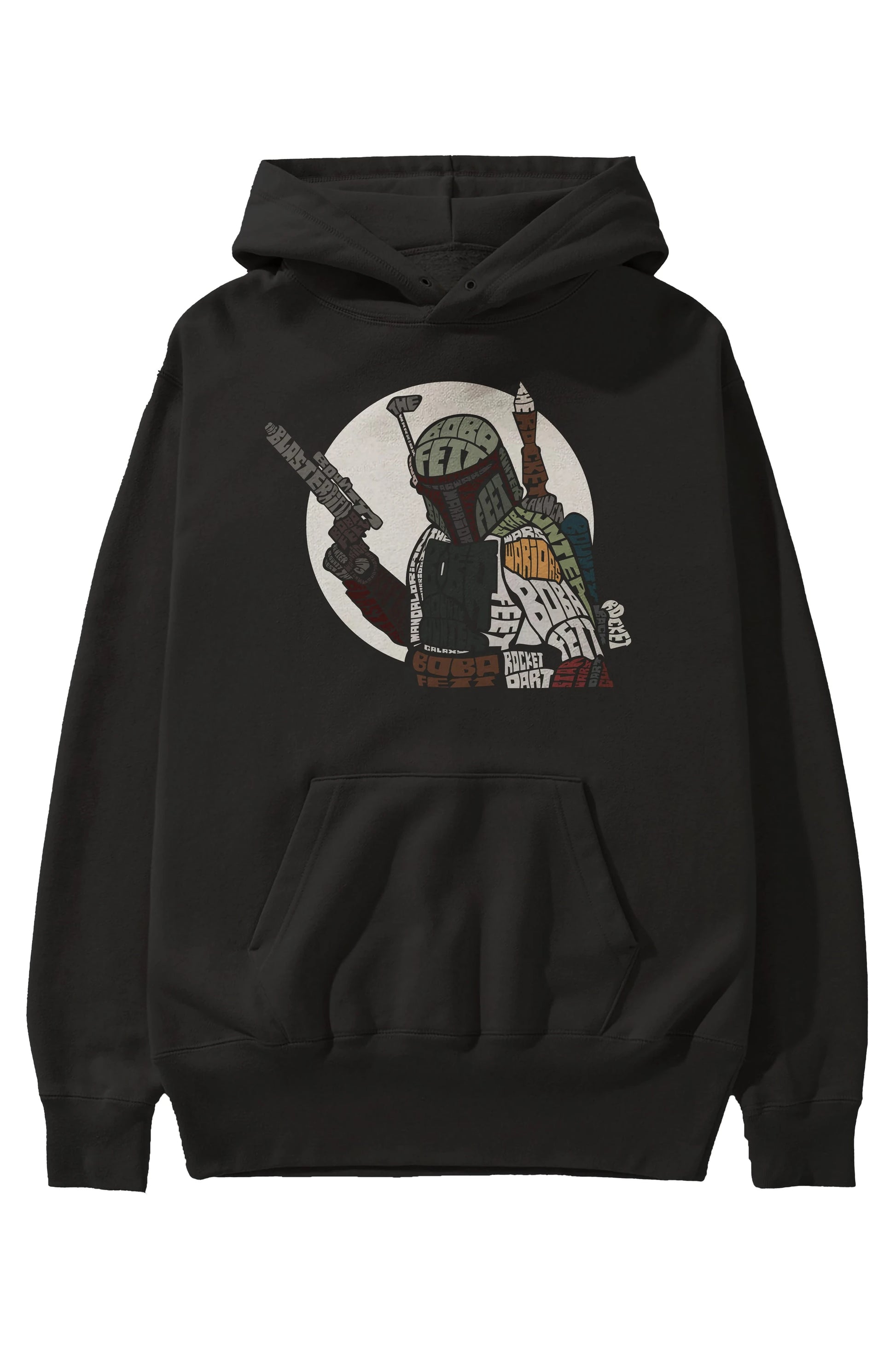 Boba Fett Ön Baskılı Hoodie Oversize Kapüşonlu Sweatshirt Erkek Kadın Unisex