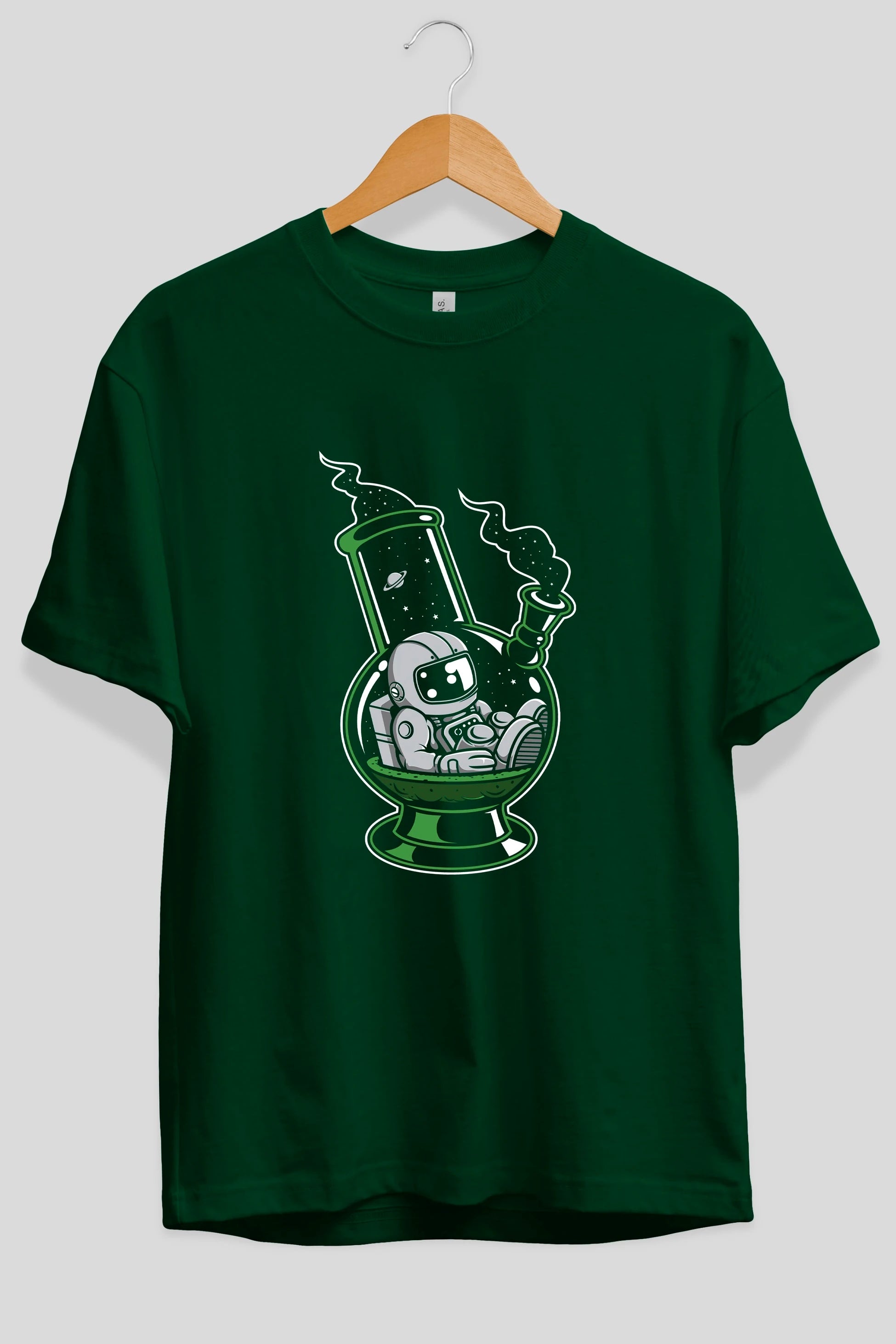 Astronaut Bong Ön Baskılı Oversize t-shirt Erkek Kadın Unisex