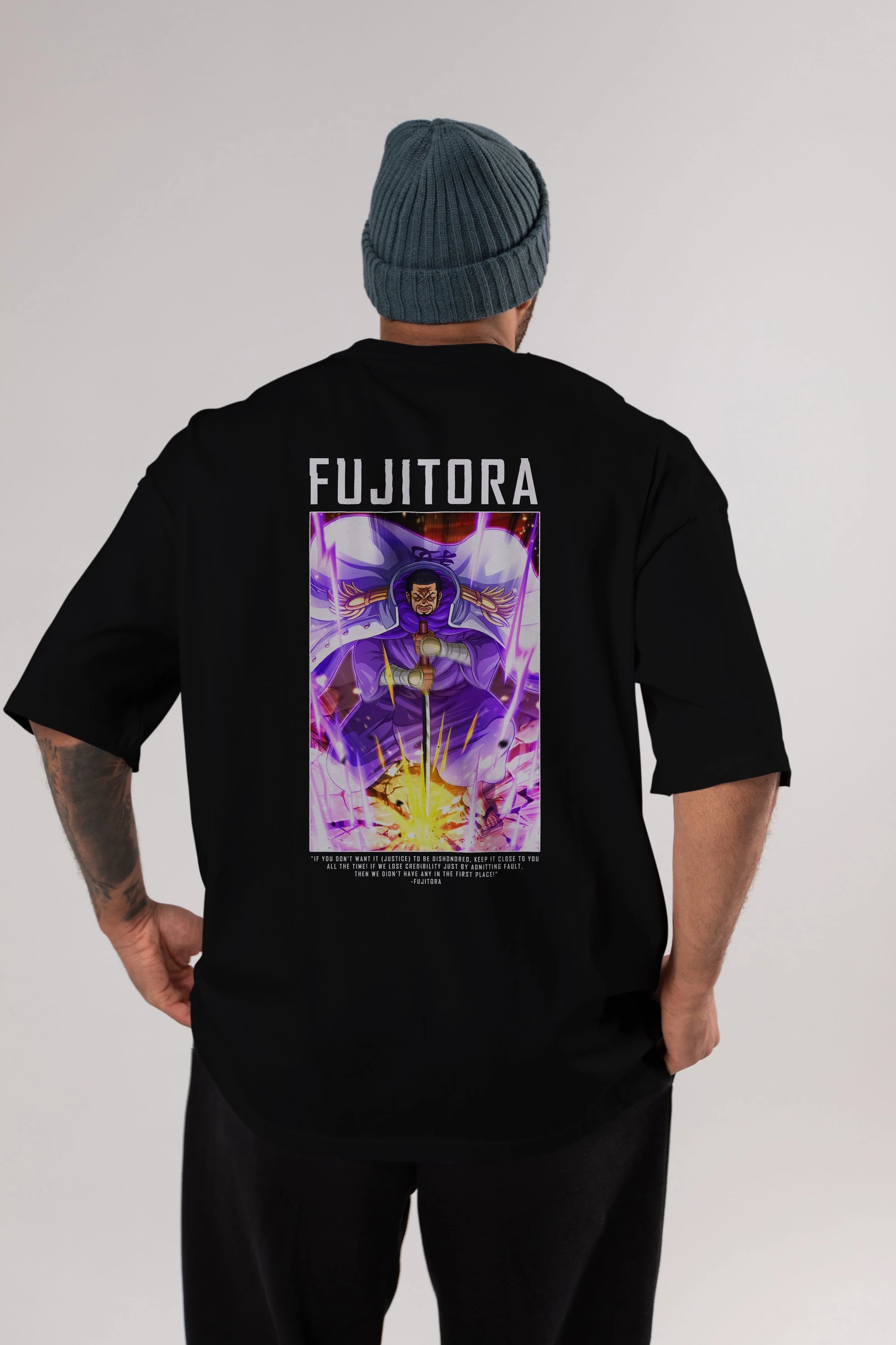 Issho Anime Arka Baskılı Oversize t-shirt Erkek Kadın Unisex %100 pamuk tişort