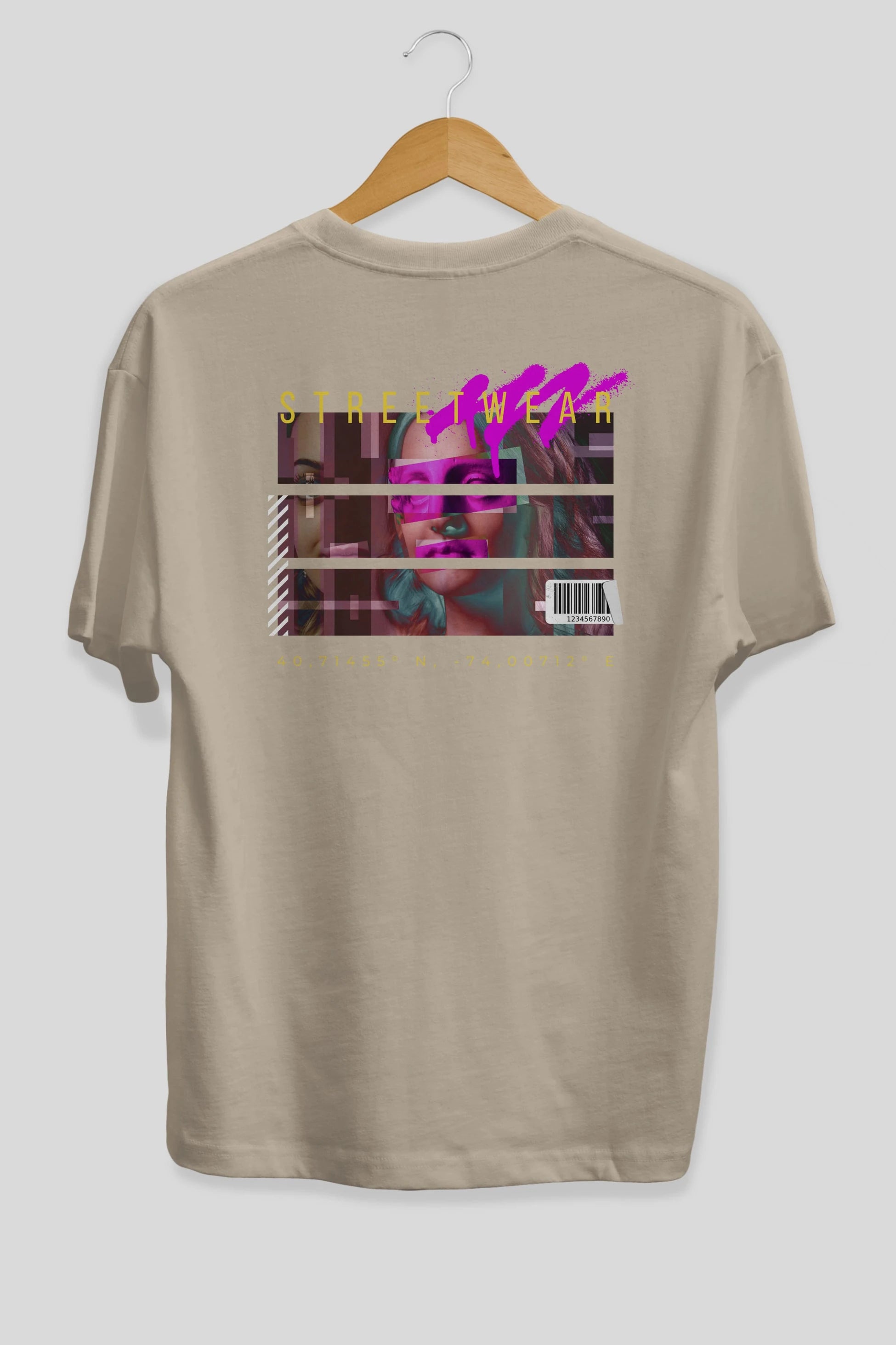 Futuristic Streetwear 2 Arka Baskılı Oversize t-shirt Erkek Kadın Unisex