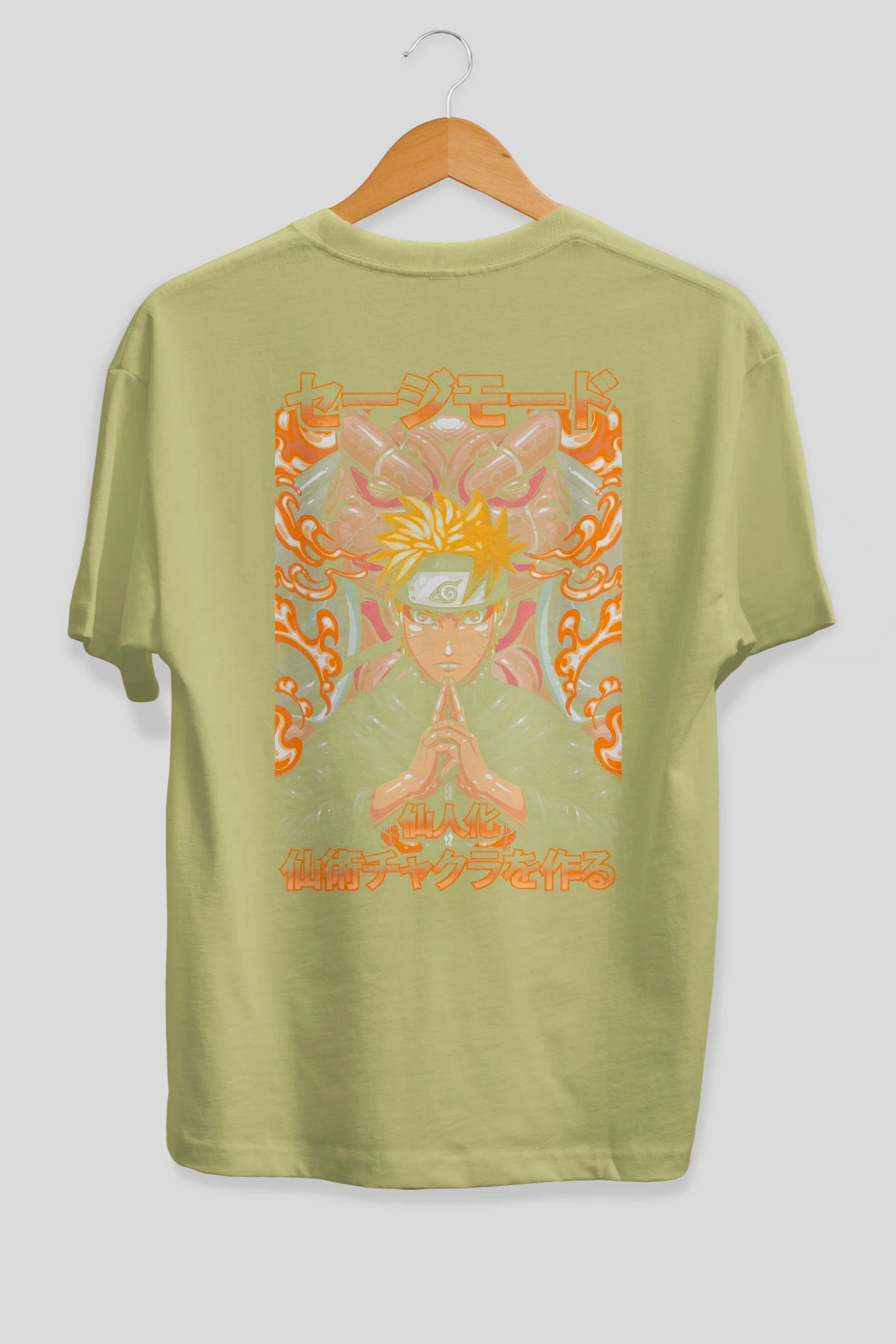 NARUTO (10) Anime Arka Baskılı Oversize t-shirt Erkek Kadın Unisex