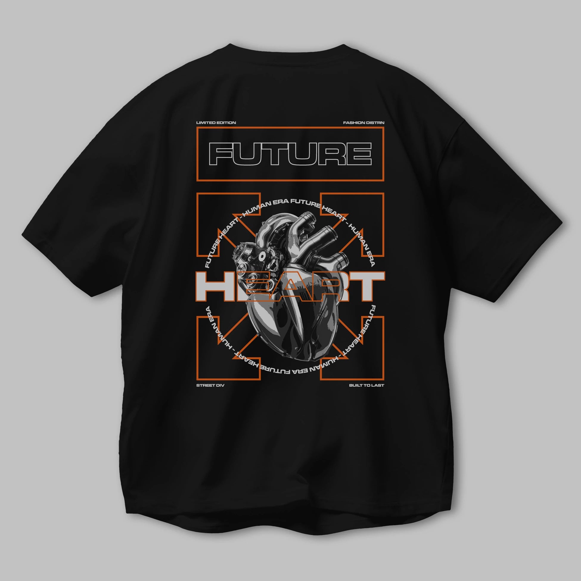 Future Heart Arka Baskılı Oversize t-shirt Erkek Kadın Unisex
