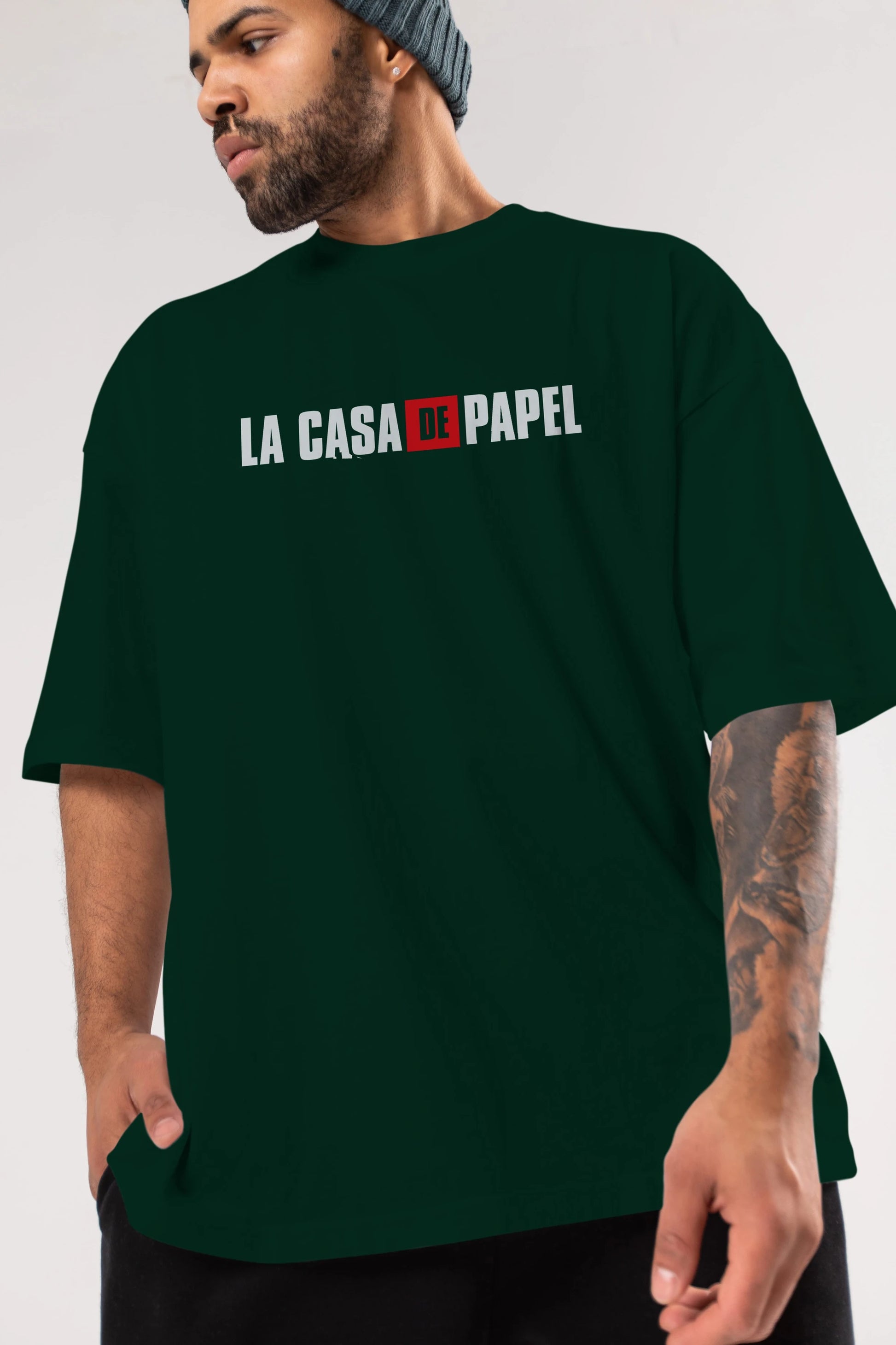 La Casa De Papel Ön Baskılı Oversize t-shirt %100 pamuk Erkek Kadın Unisex