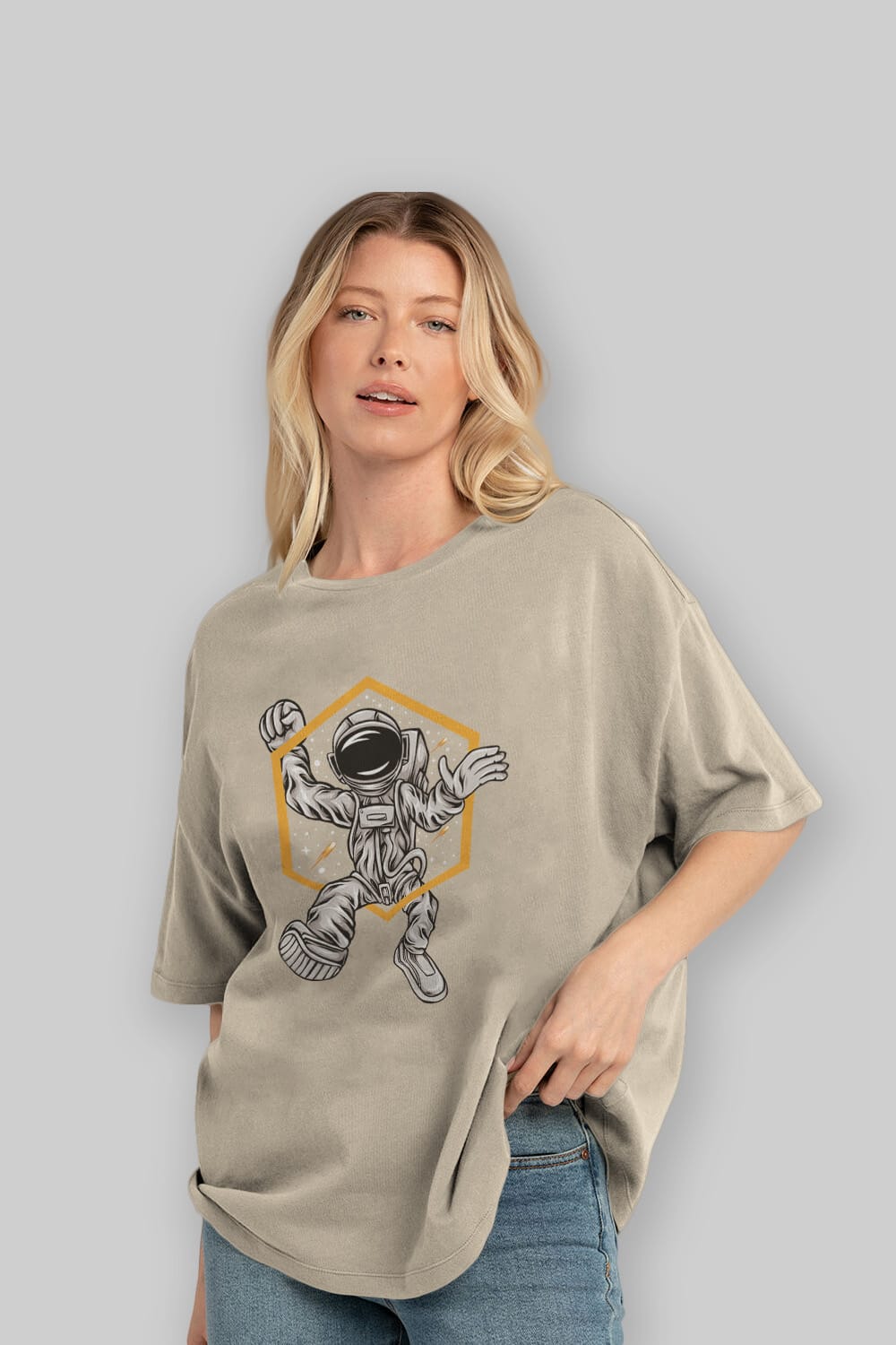 Astrofun Ön Baskılı Oversize t-shirt Erkek Kadın Unisex