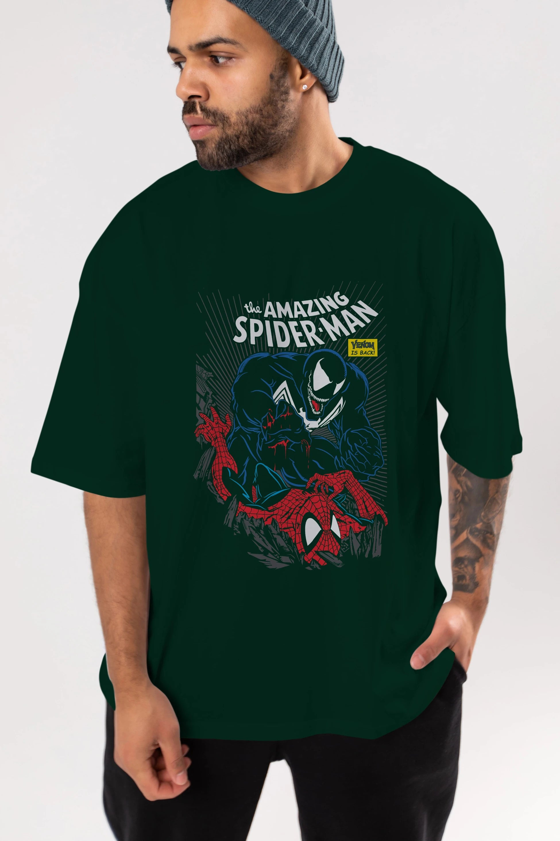 Venom (19) Ön Baskılı Oversize t-shirt Erkek Kadın Unisex %100 Pamuk Bisiklet Yaka tişort