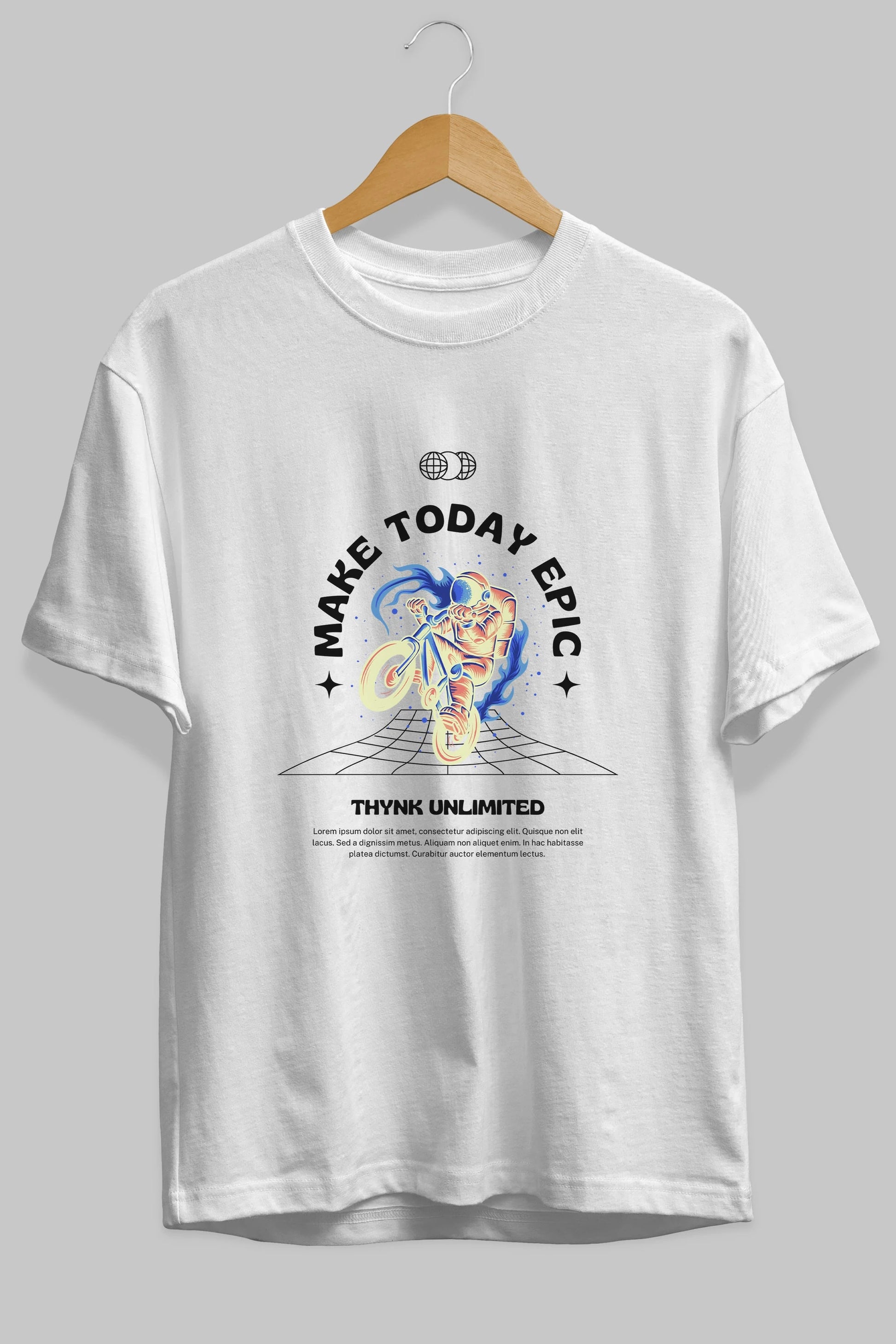 Make Today Epic Ön Baskılı Oversize t-shirt Erkek Kadın Unisex