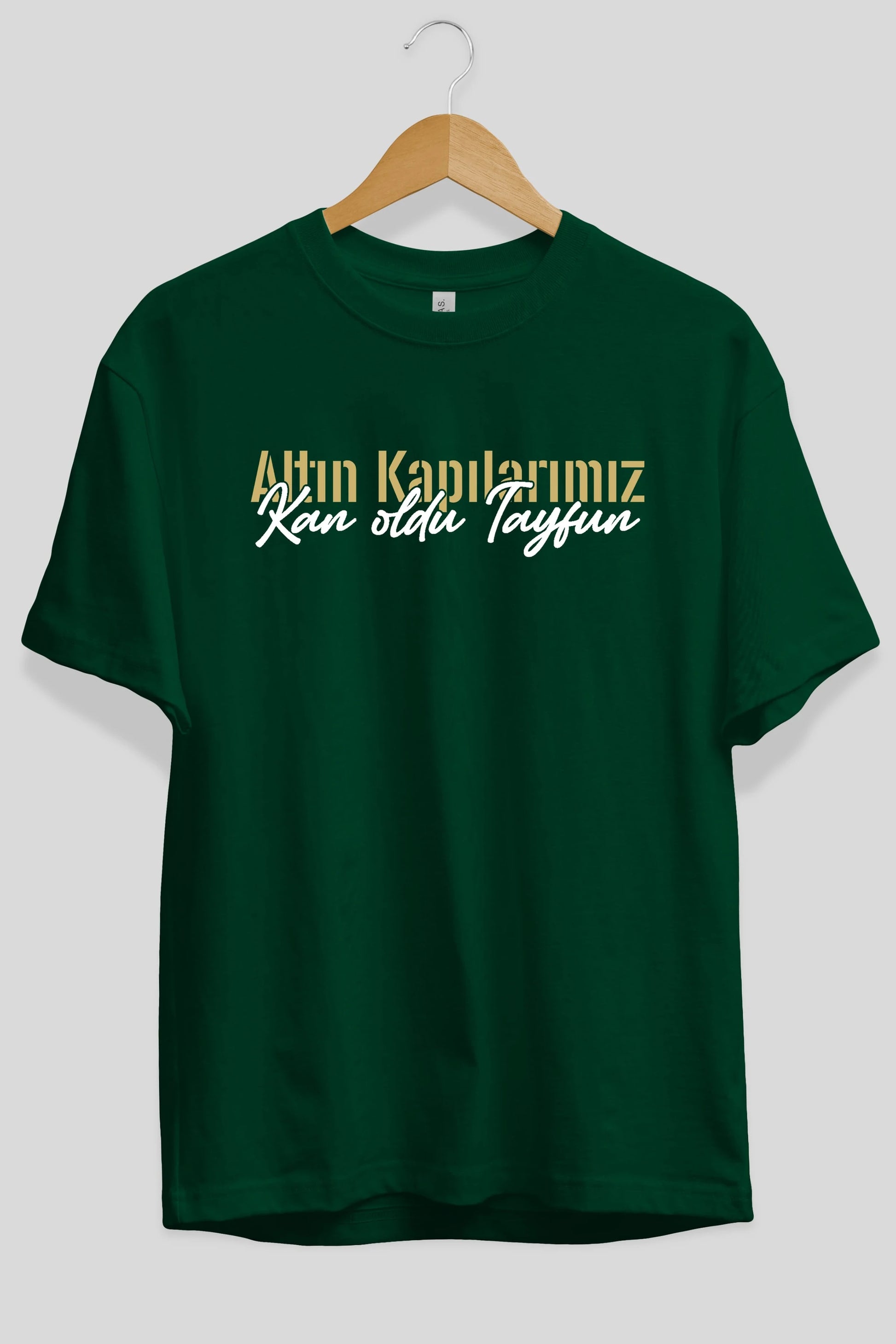 Altın Kapılarımız Kan Oldu Ön Baskılı Oversize t-shirt %100 pamuk Erkek Kadın Unisex