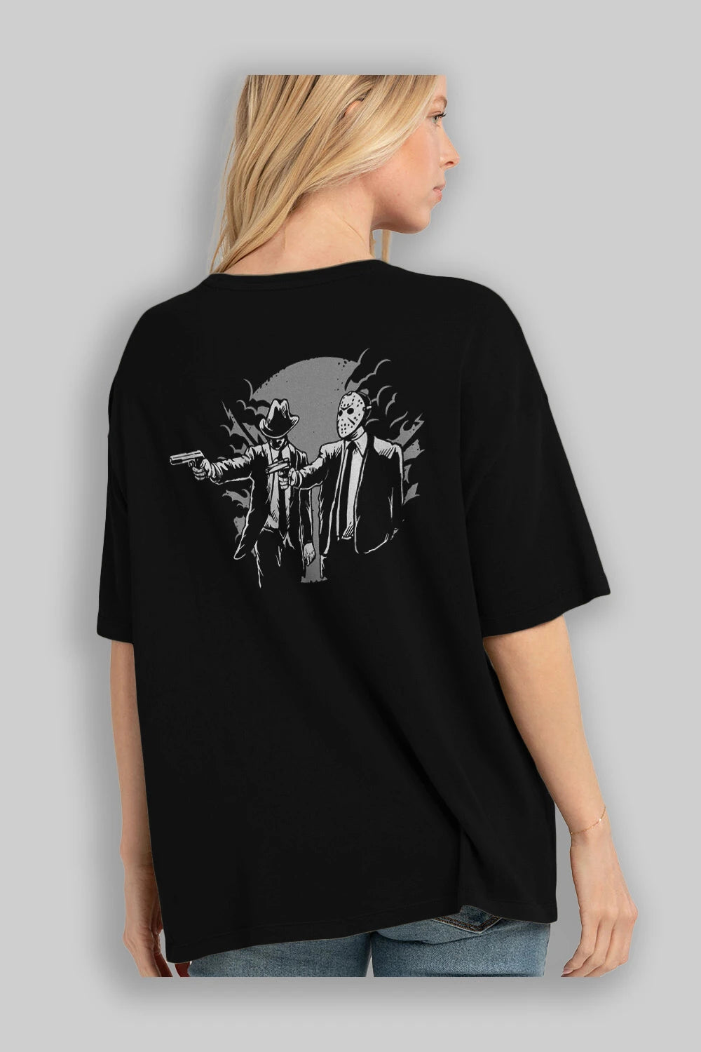 Pulp Killer Arka Baskılı Oversize t-shirt Erkek Kadın Unisex %100 Pamuk