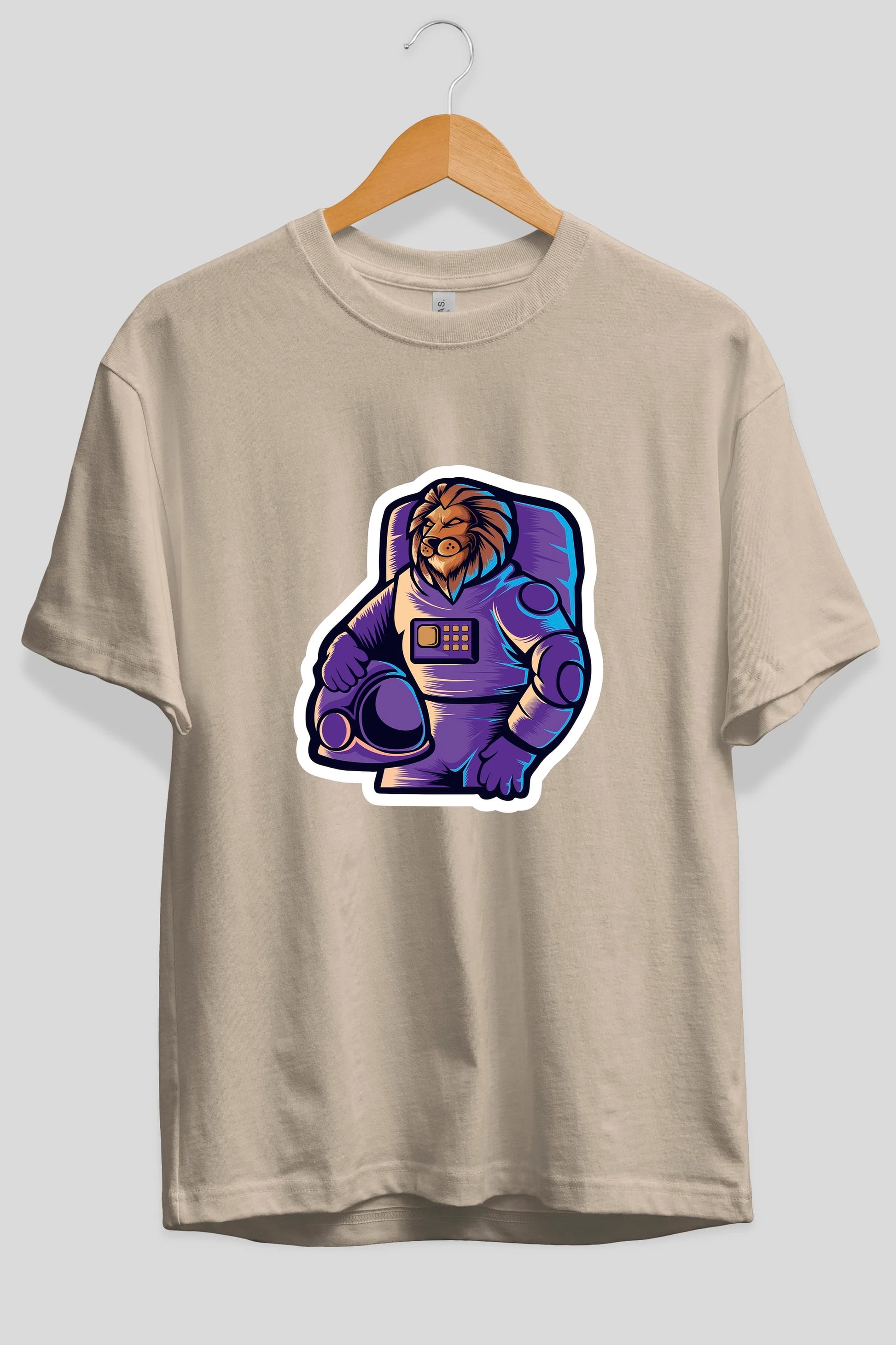 Astroking Sticker Ön Baskılı Oversize t-shirt Erkek Kadın Unisex