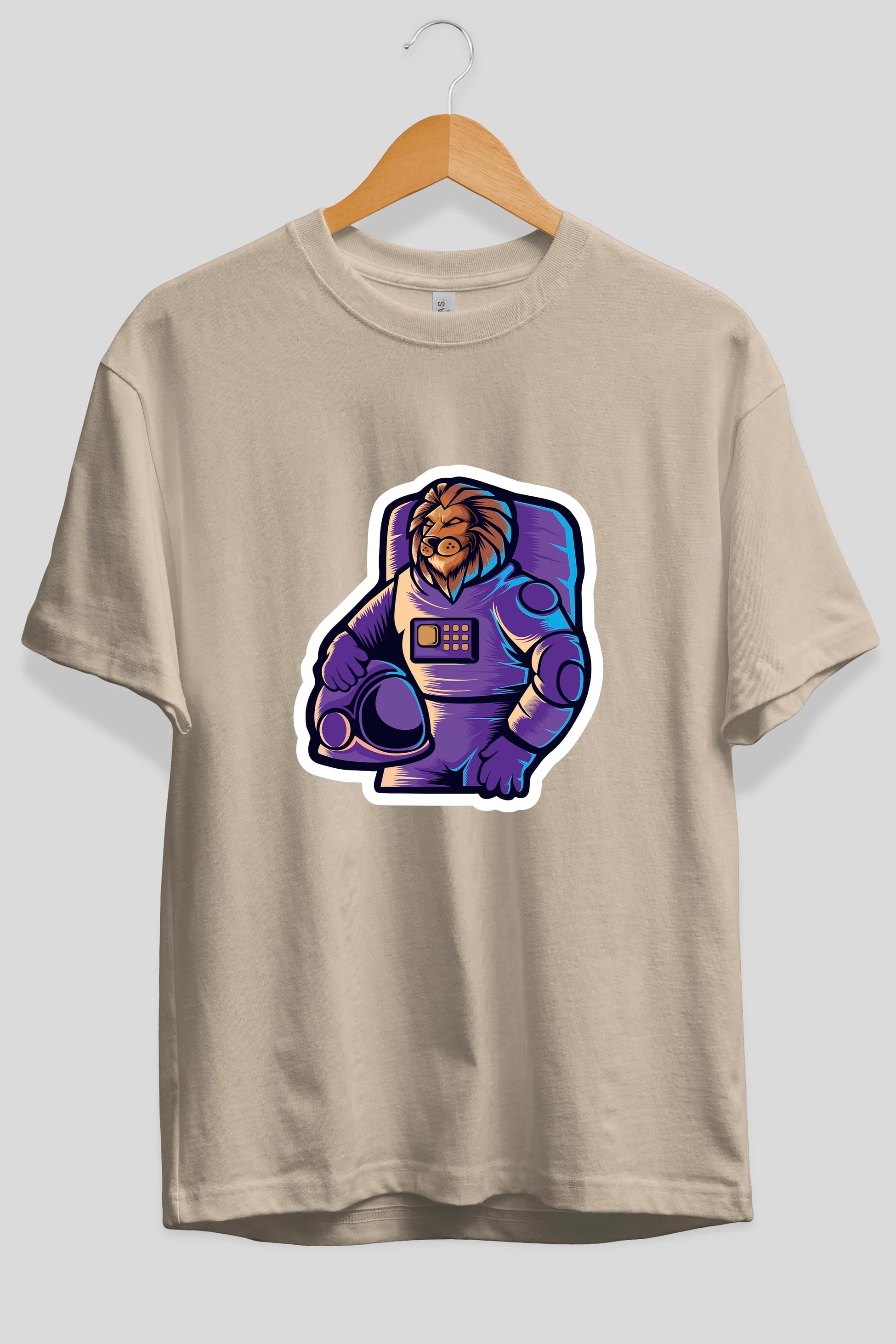 Astroking Sticker Ön Baskılı Oversize t-shirt Erkek Kadın Unisex