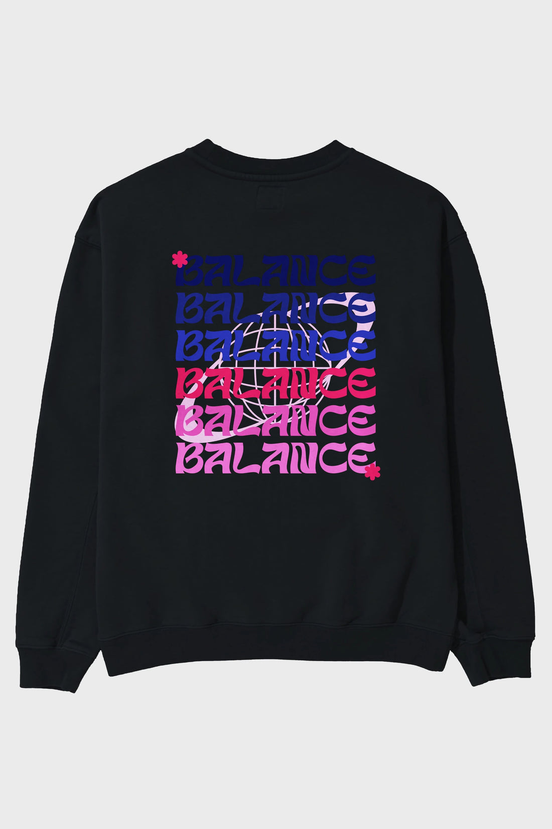 Balance Yazılı Arka Baskılı Oversize Sweatshirt Erkek Kadın Unisex