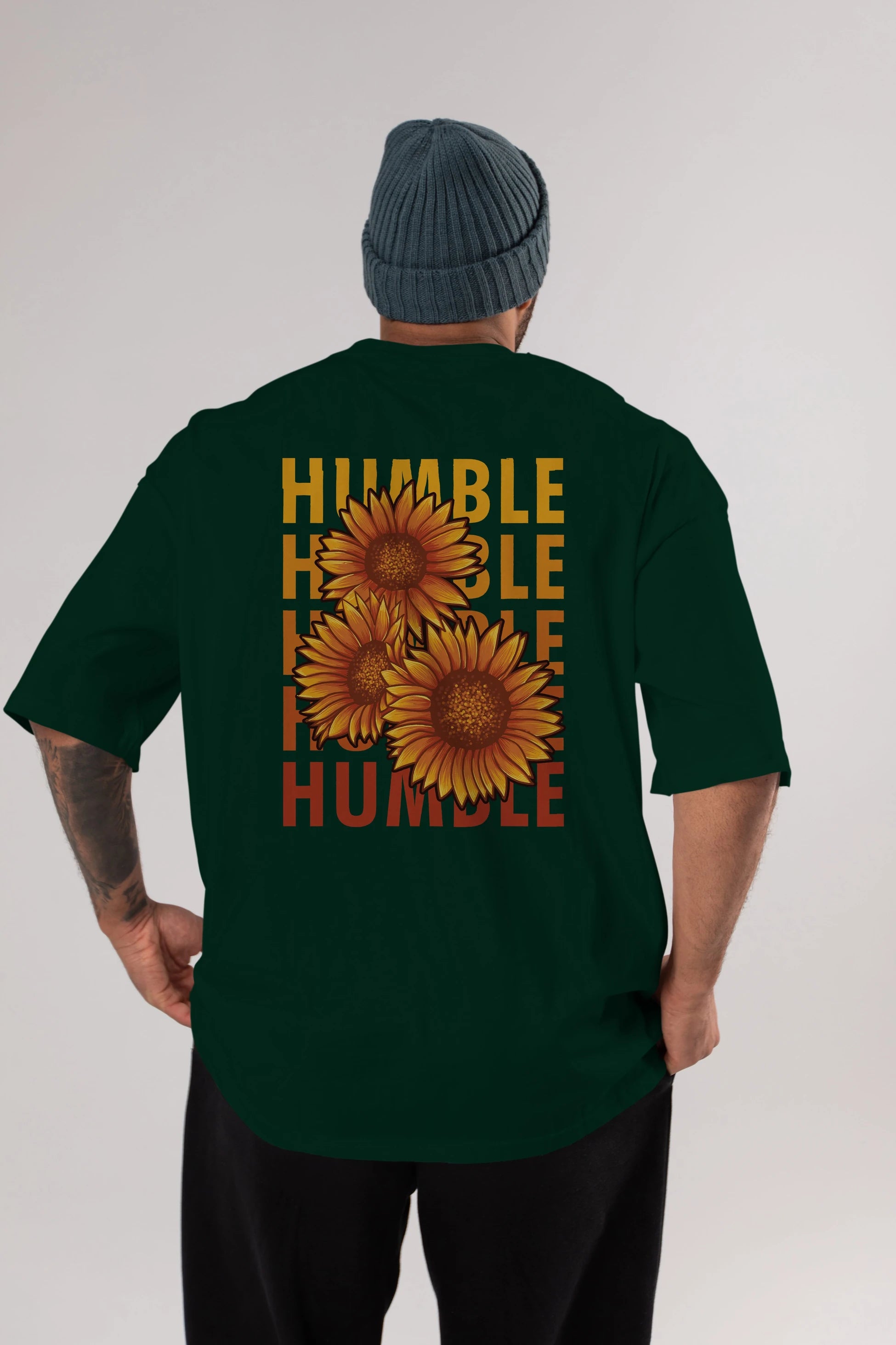 Humble 2 Arka Baskılı Oversize t-shirt Erkek Kadın Unisex