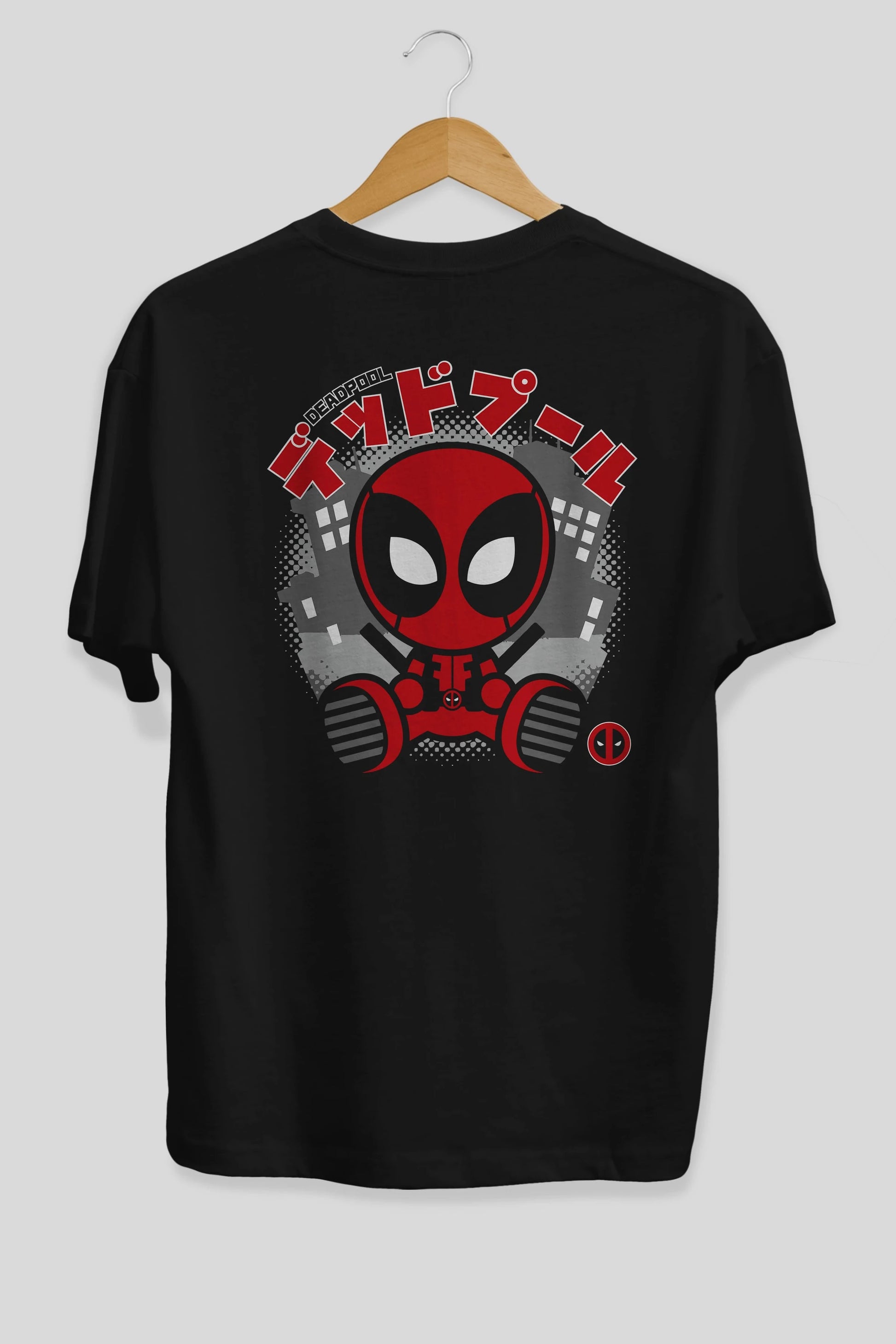 Deadpool (15) Arka Baskılı Oversize t-shirt Erkek Kadın Unisex %100 Pamuk Bisiklet Yaka tişort