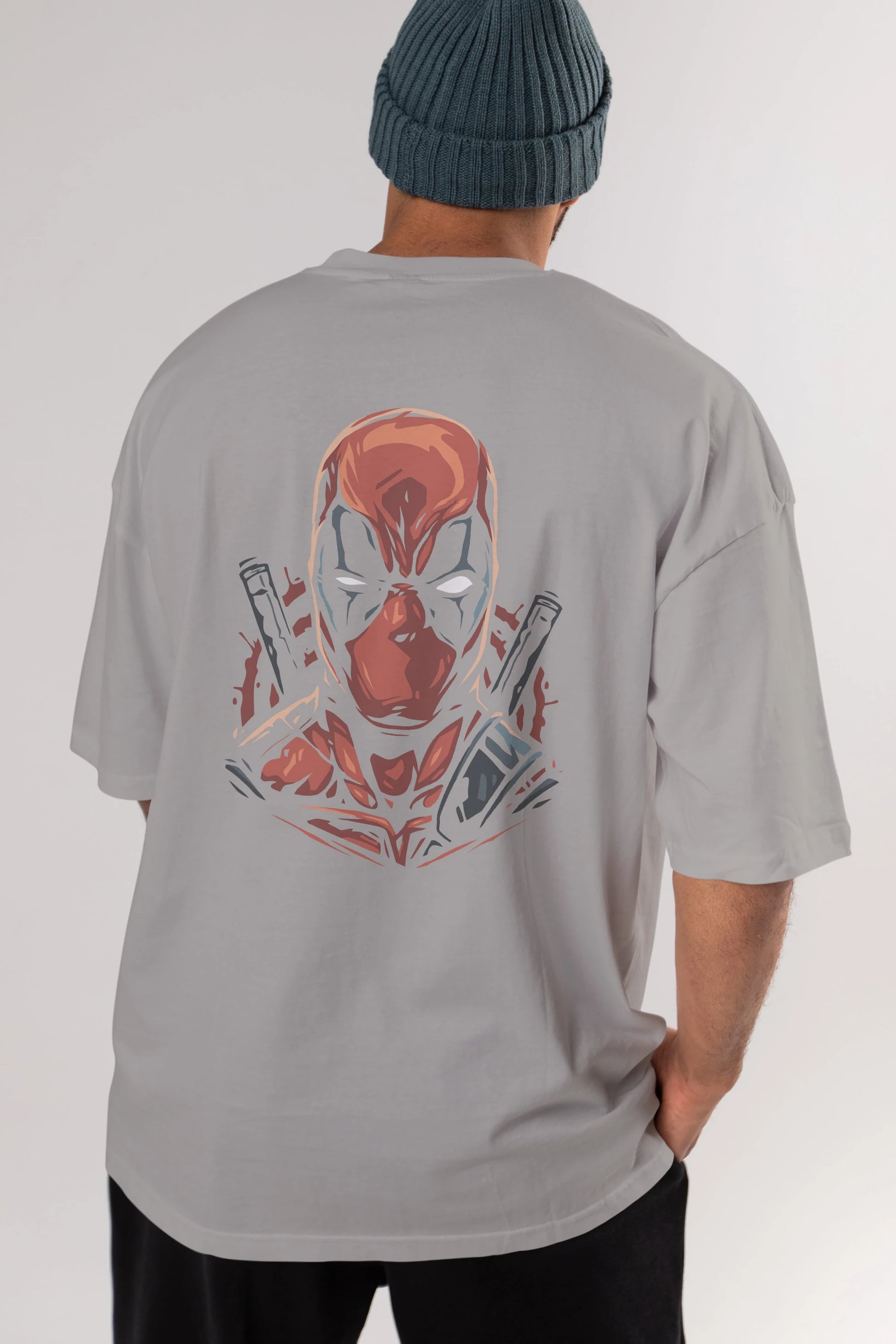 Deadpool (10) Arka Baskılı Oversize t-shirt Erkek Kadın Unisex %100 Pamuk Bisiklet Yaka tişort