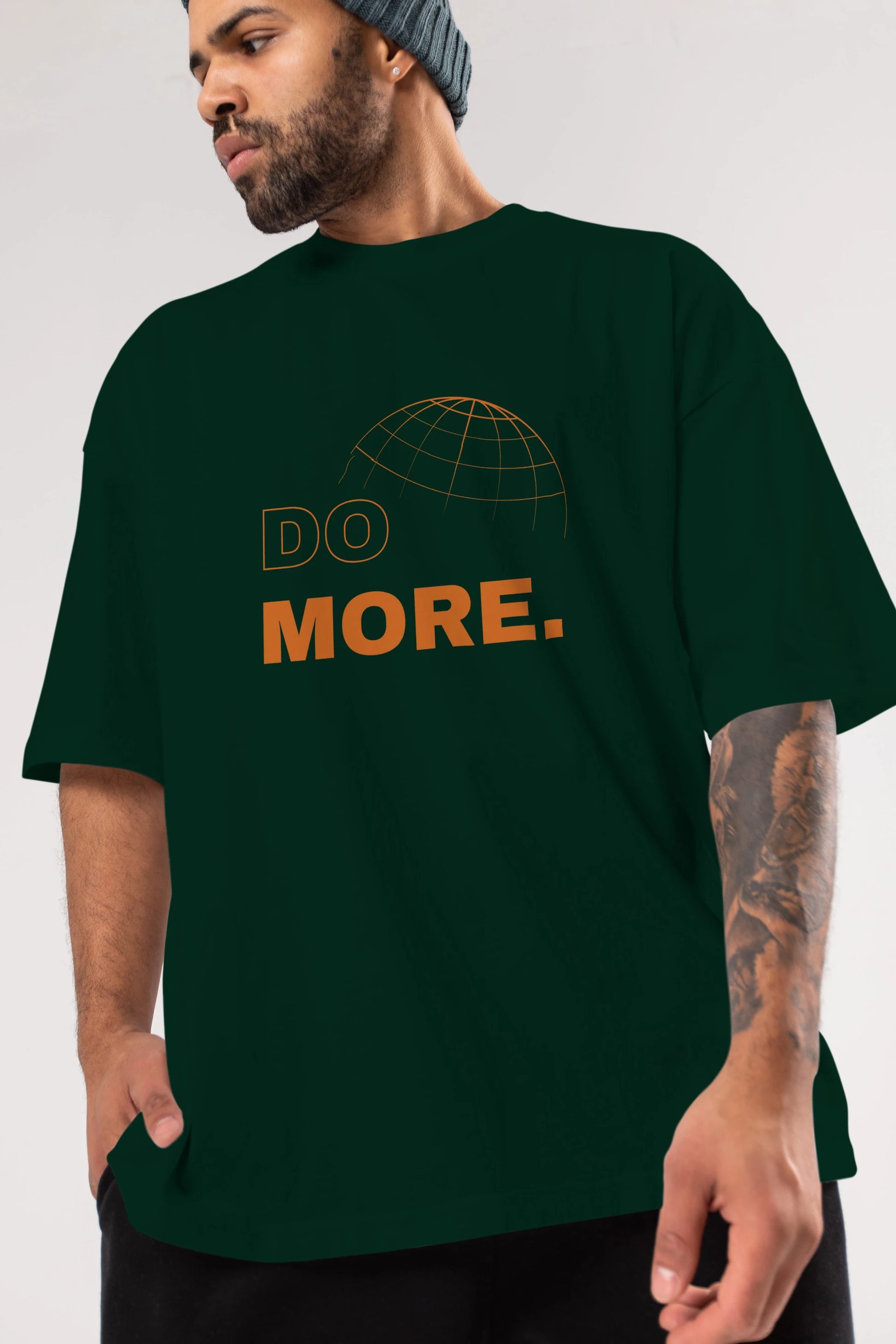 Do More Yazılı Ön Baskılı Oversize t-shirt Erkek Kadın Unisex