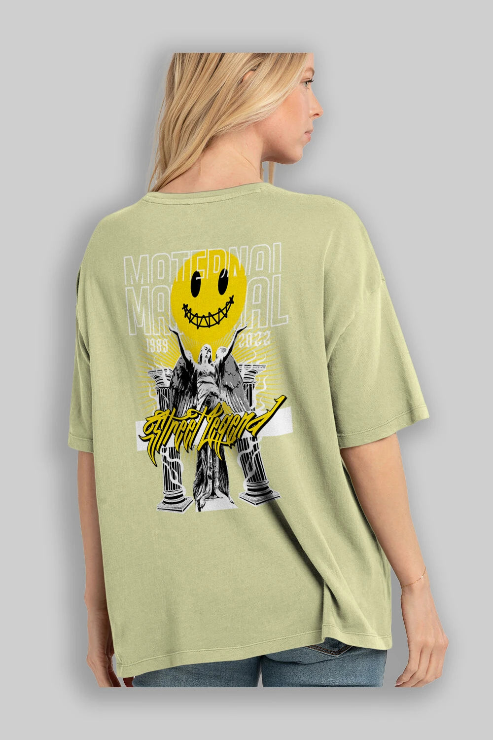 Maternal Street Legend Arka Baskılı Oversize t-shirt Erkek Kadın Unisex