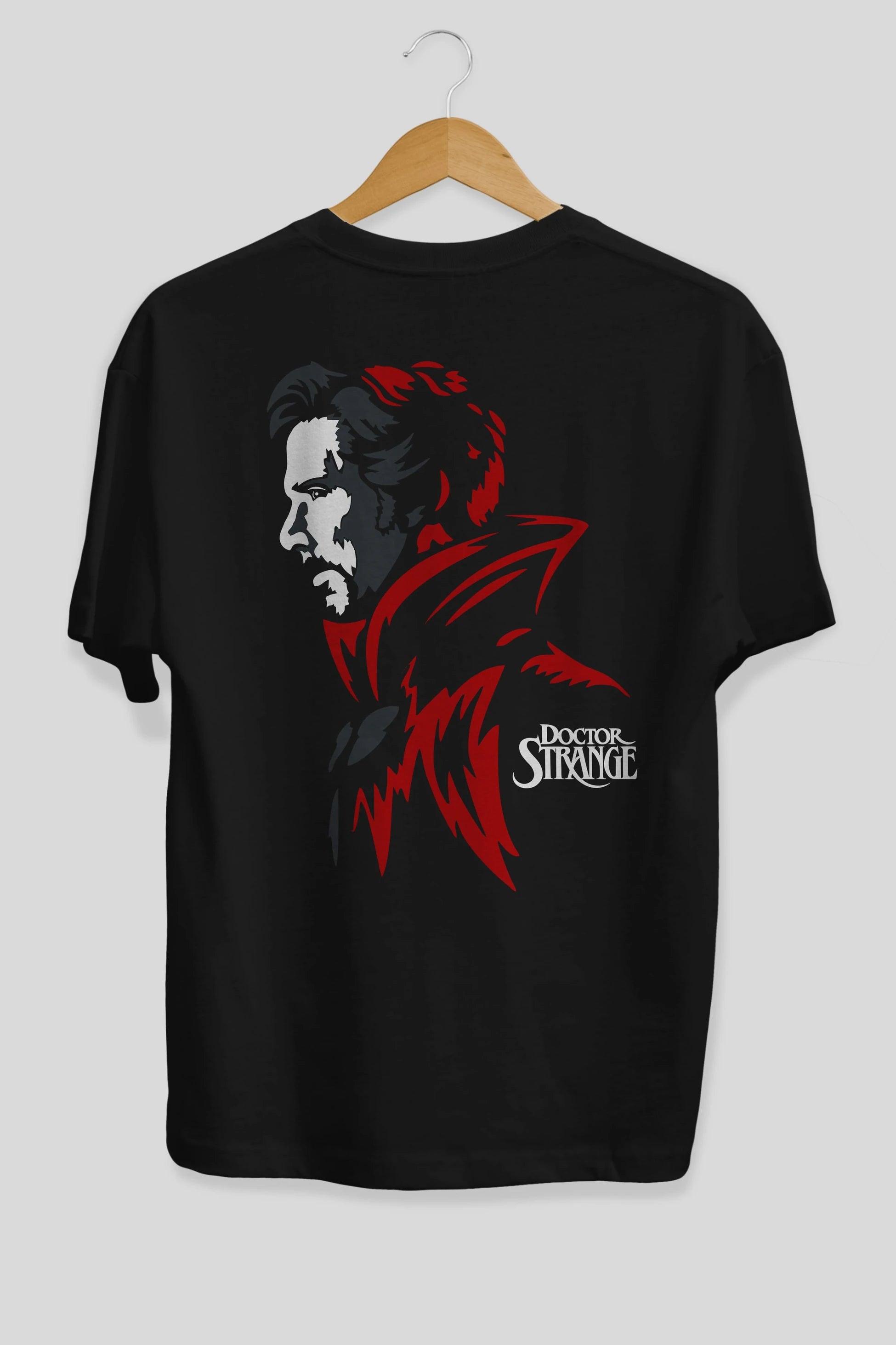 Doctor Strange (2) Arka Baskılı Oversize t-shirt Erkek Kadın Unisex %100 Pamuk Bisiklet Yaka tişort
