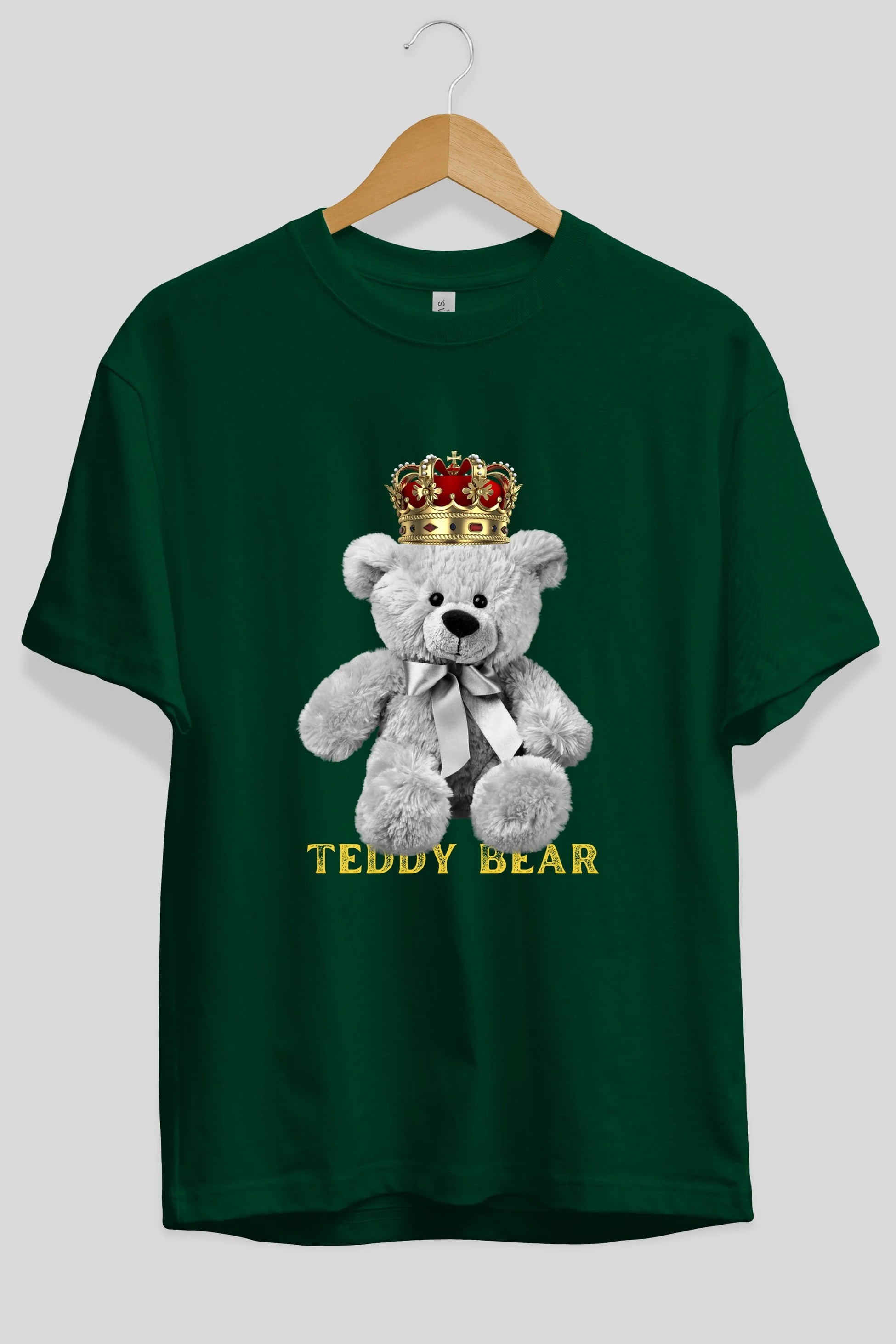 Teddy Bear Ön Baskılı Oversize t-shirt Erkek Kadın Unisex %100 Pamuk