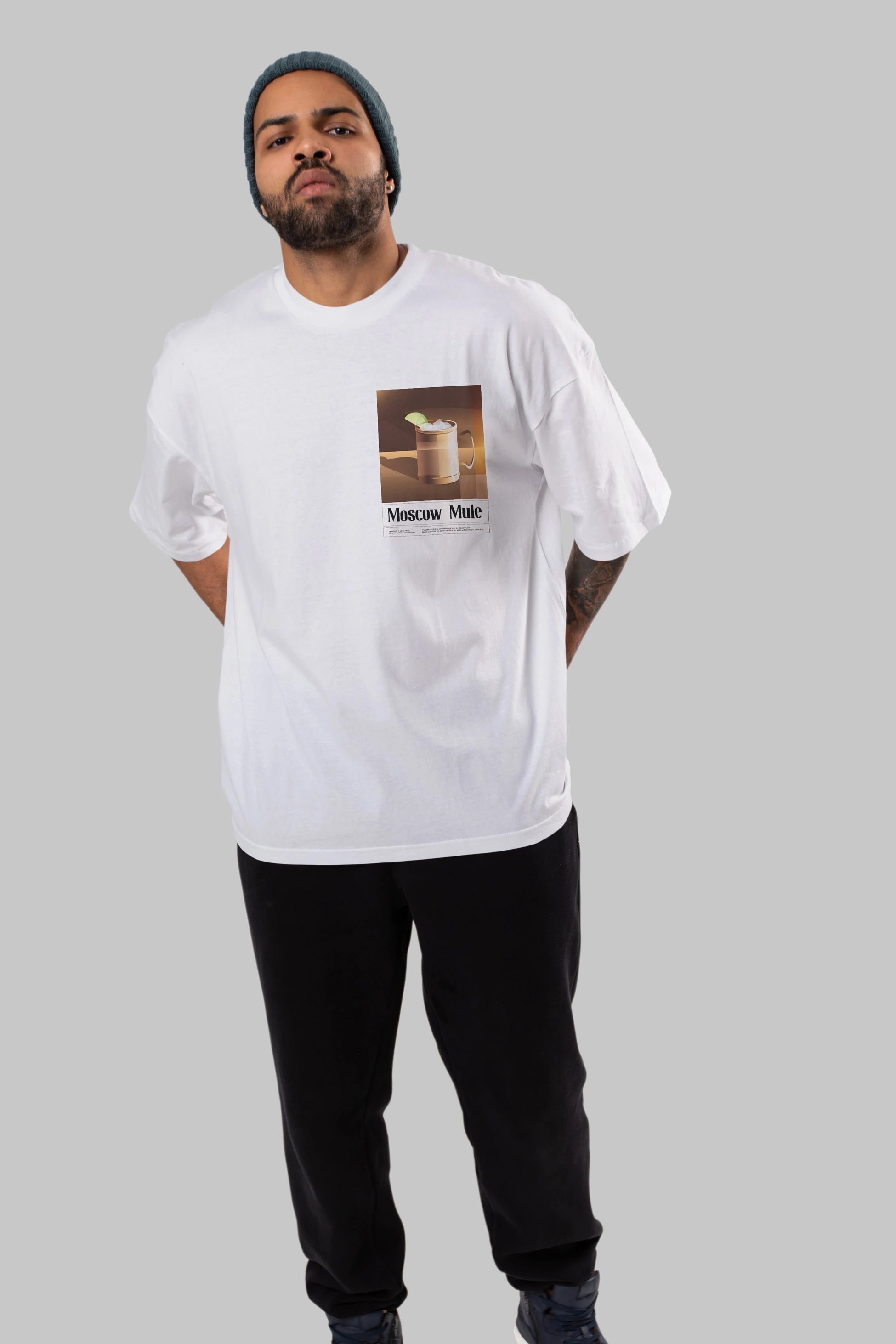 Moscow Mule 3 Ön Sol Baskılı Oversize t-shirt Erkek Kadın Unisex %100 Pamuk Bisiklet Yaka tişort