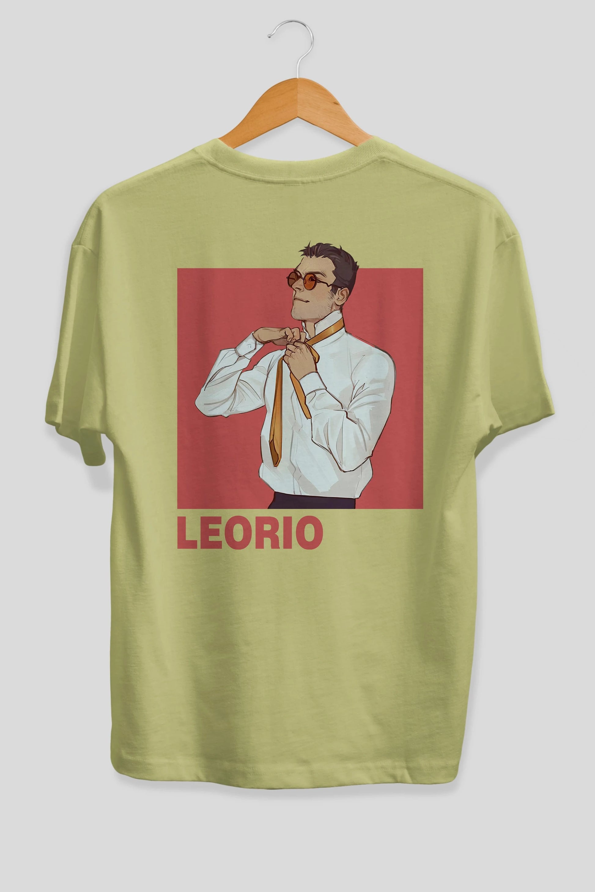 Leorio Paladiknight 5 Anime Arka Baskılı Oversize t-shirt Erkek Kadın Unisex