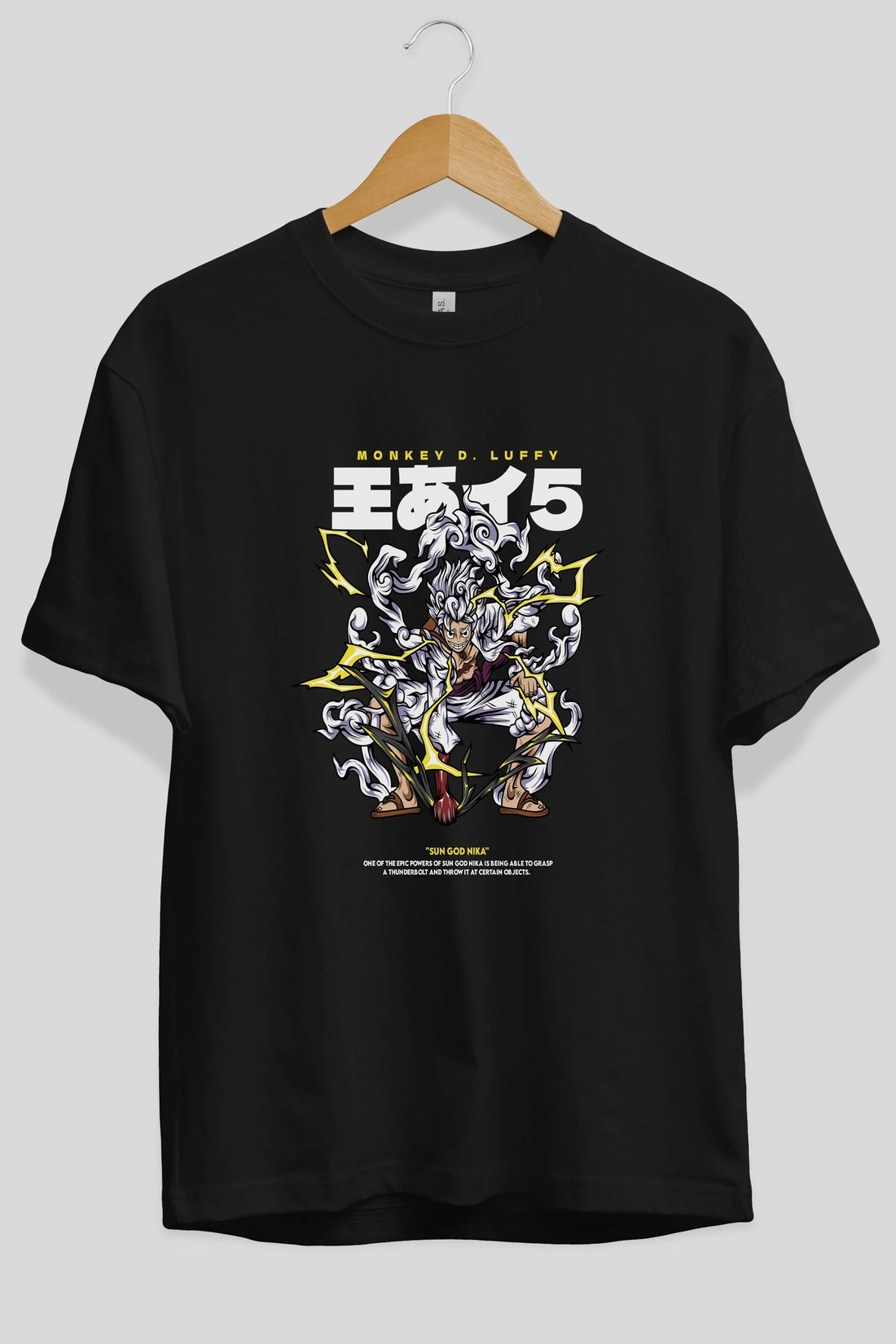 Monkey D. Luffy Anime Ön Baskılı Oversize t-shirt %100 pamuk Erkek Kadın Unisex