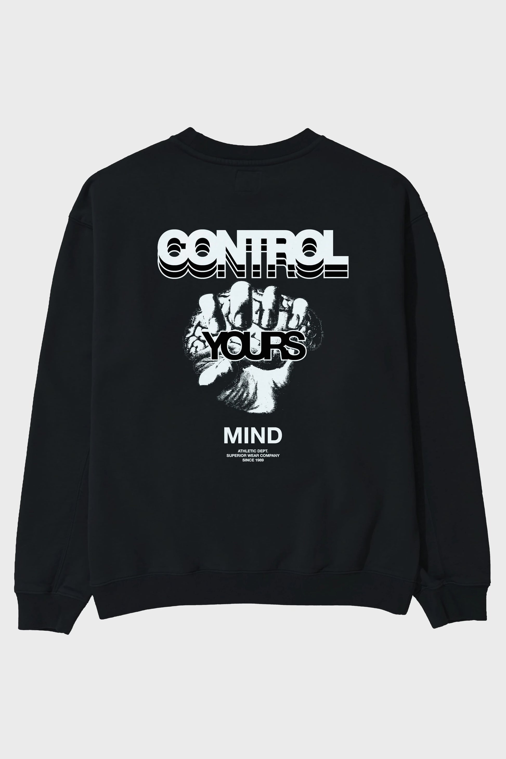 Control Your Mind Arka Baskılı Oversize Sweatshirt Erkek Kadın Unisex