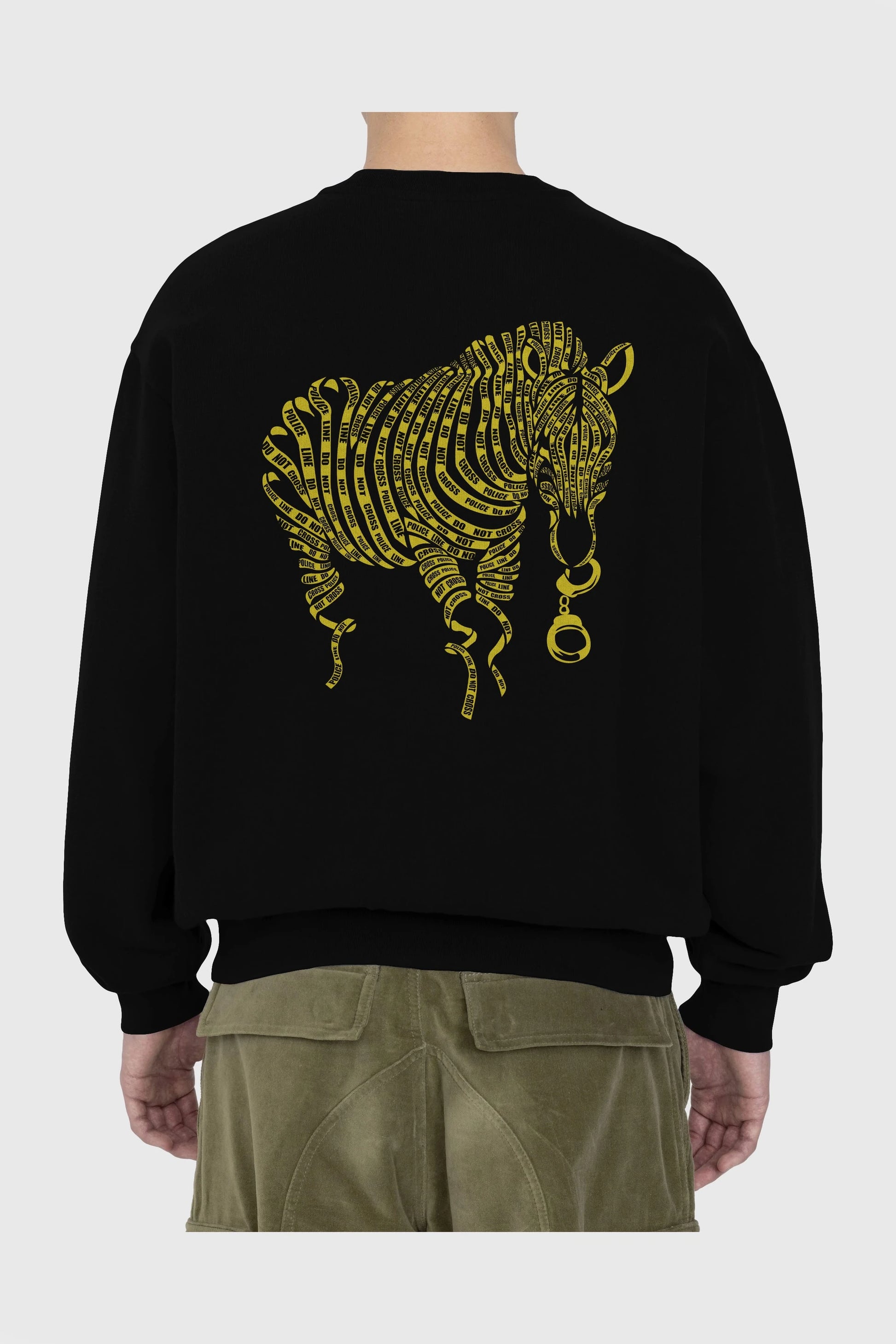 Nature of Crime Arka Baskılı Oversize Sweatshirt Erkek Kadın Unisex