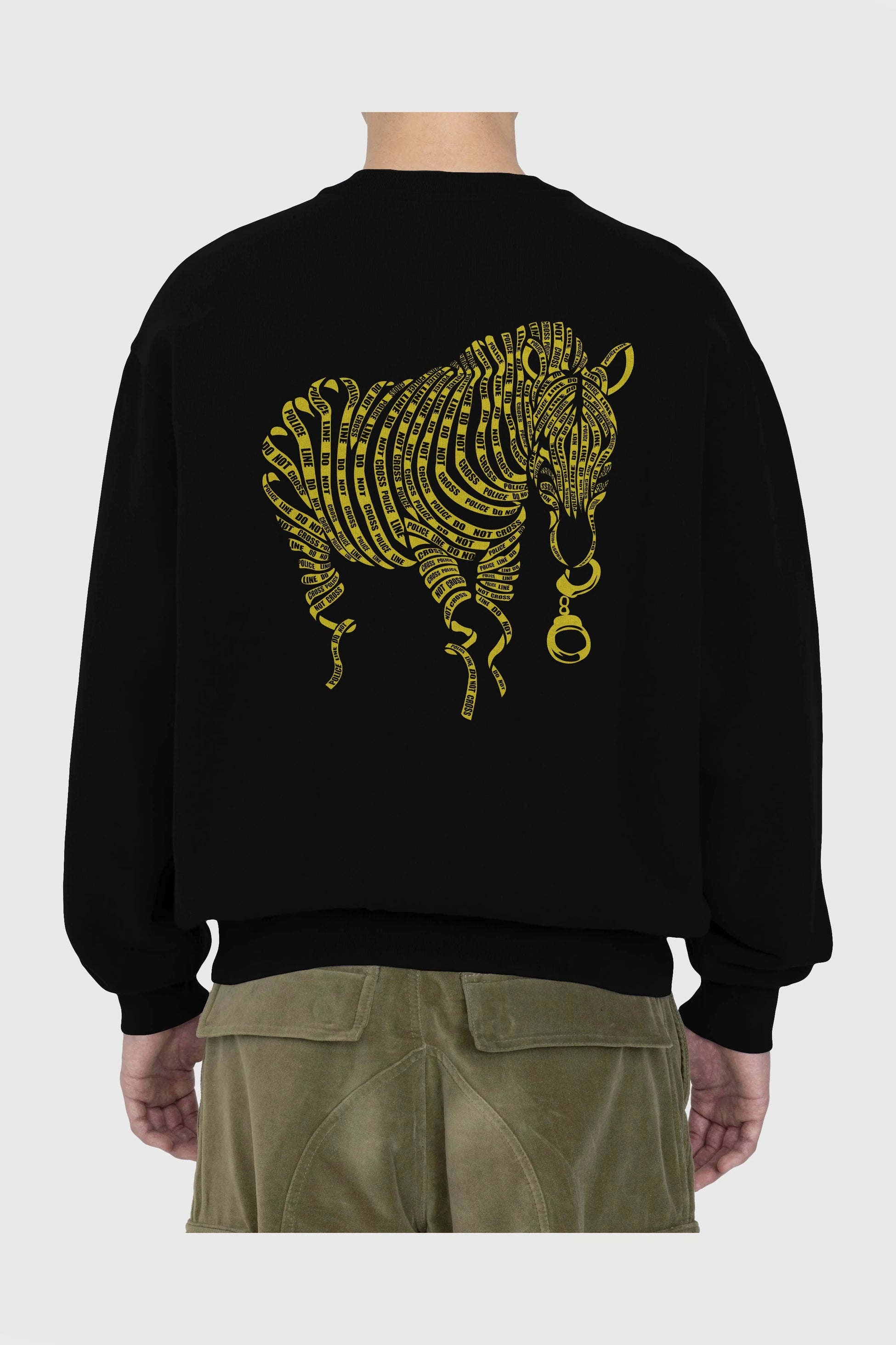 Nature of Crime Arka Baskılı Oversize Sweatshirt Erkek Kadın Unisex