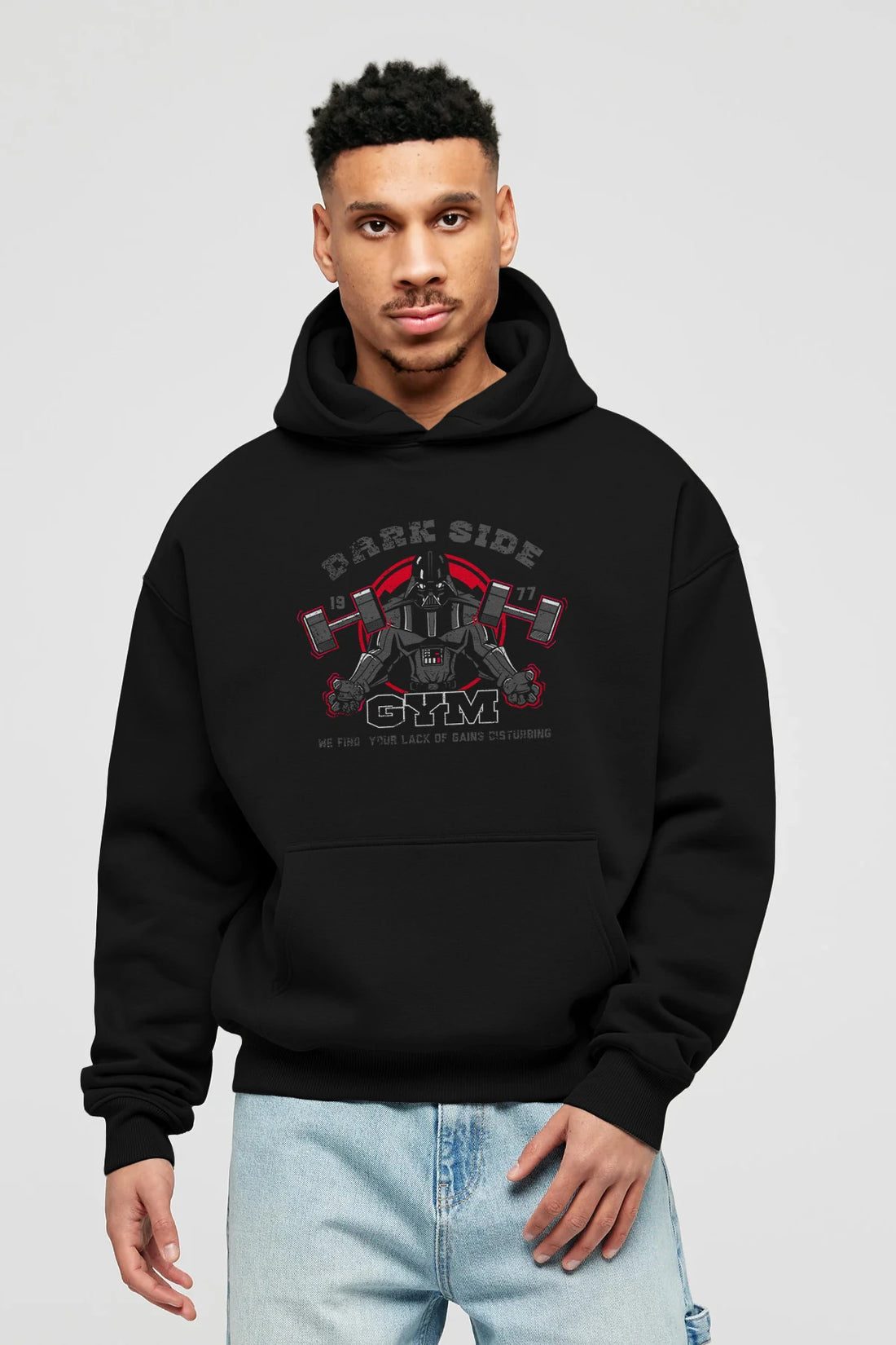 Darth Vader GYM Ön Baskılı Hoodie Oversize Kapüşonlu Sweatshirt Erkek Kadın Unisex