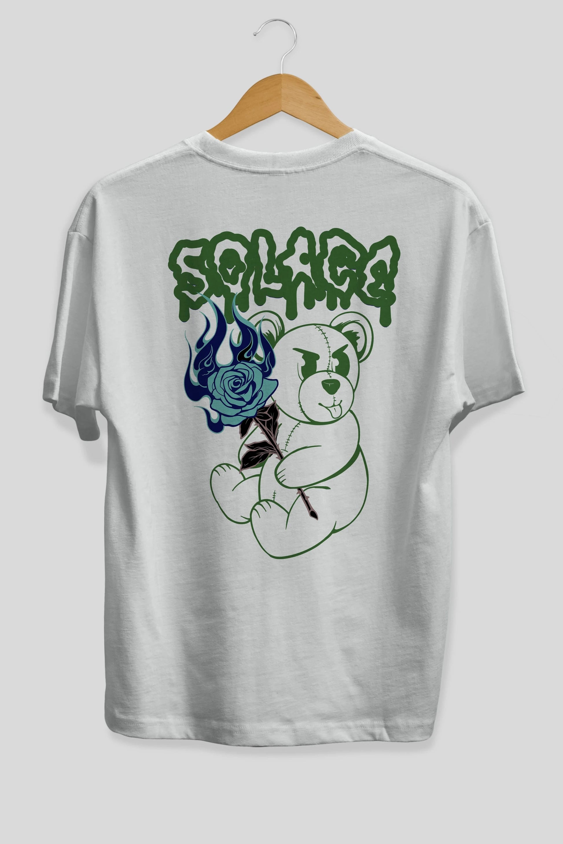 Solage Bear Arka Baskılı Oversize t-shirt Erkek Kadın Unisex
