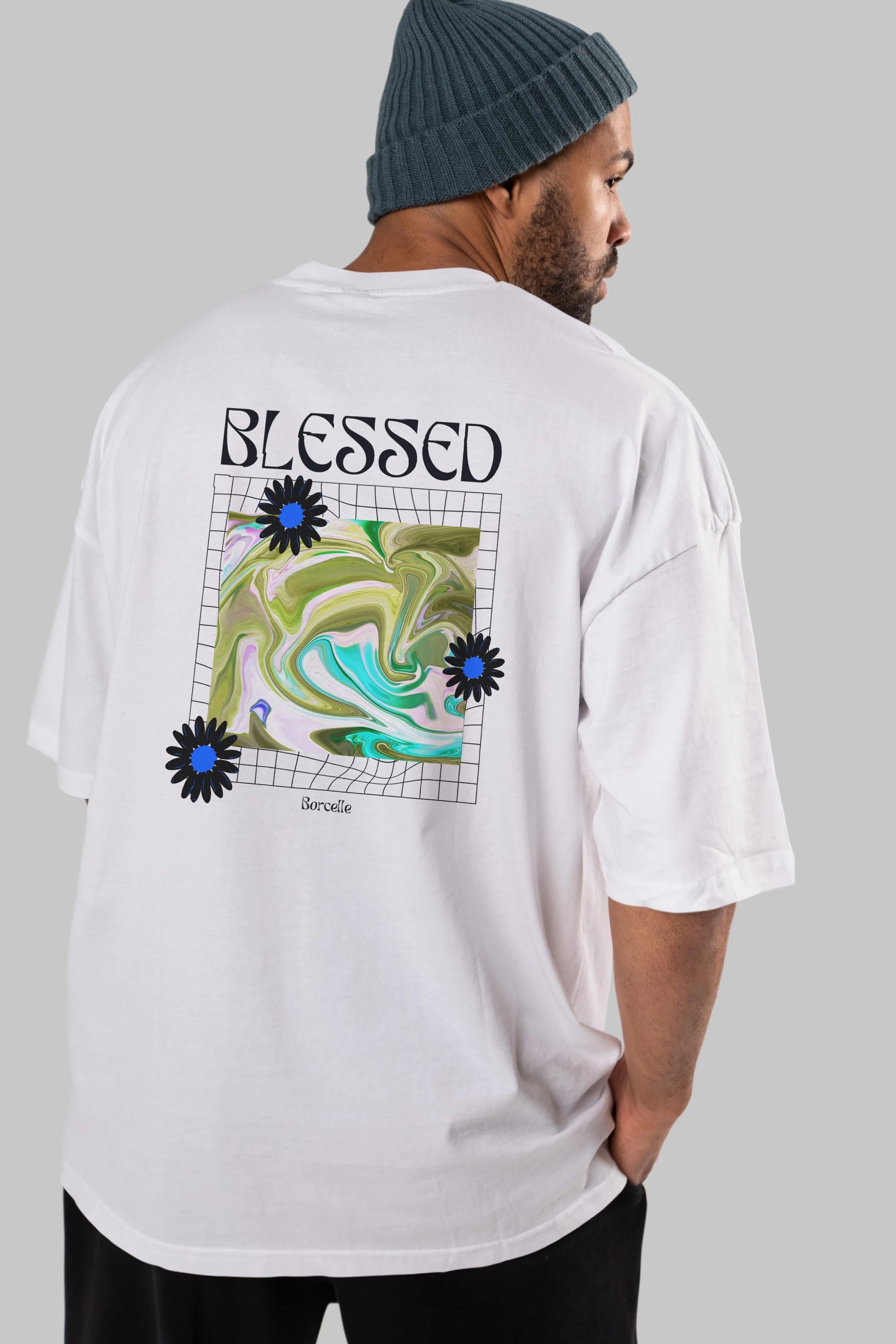 Blessed Arka Baskılı Oversize t-shirt Erkek Kadın Unisex