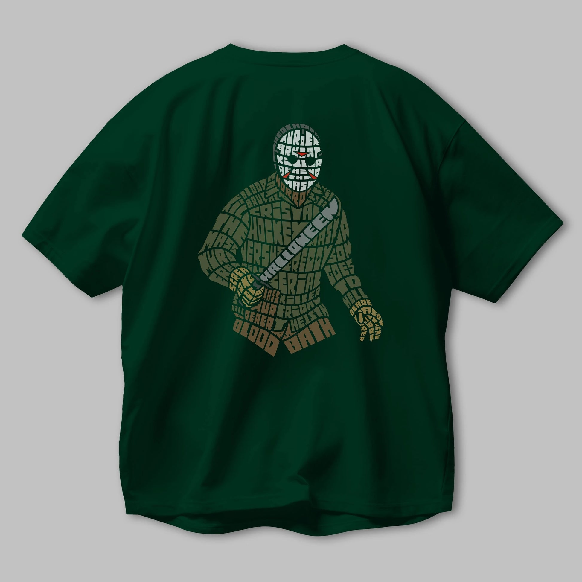 Jason Arka Baskılı Oversize t-shirt %100 pamuk Erkek Kadın Unisex