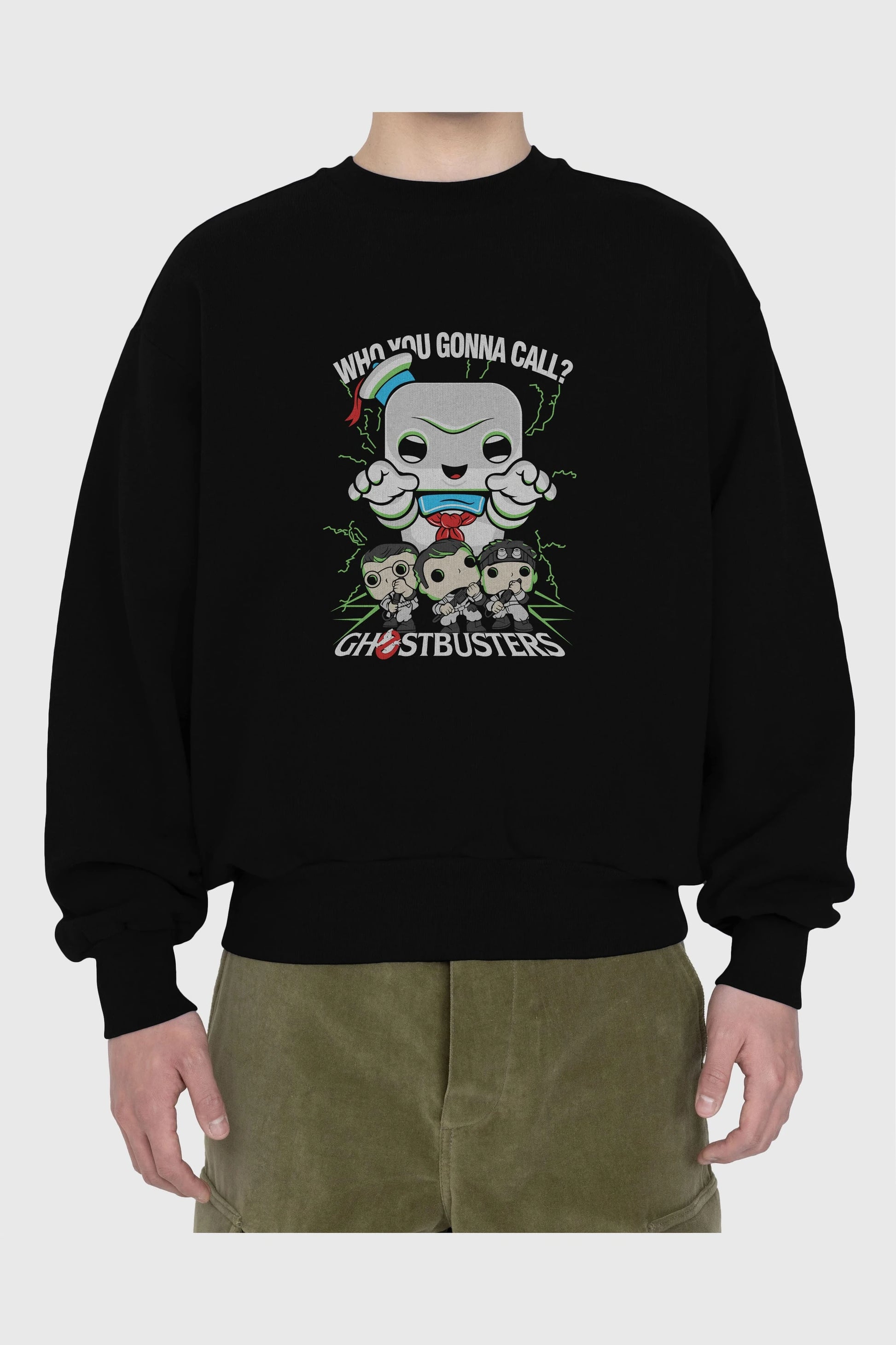 Ghostbusters Ön Baskılı Oversize Sweatshirt Erkek Kadın Unisex