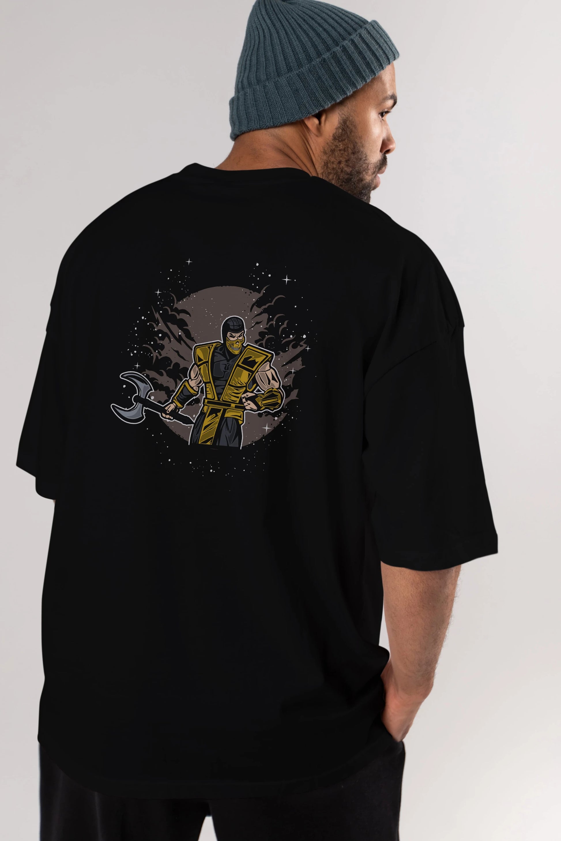 SCORPION Arka Baskılı Oversize t-shirt Erkek Kadın Unisex %100 Pamuk