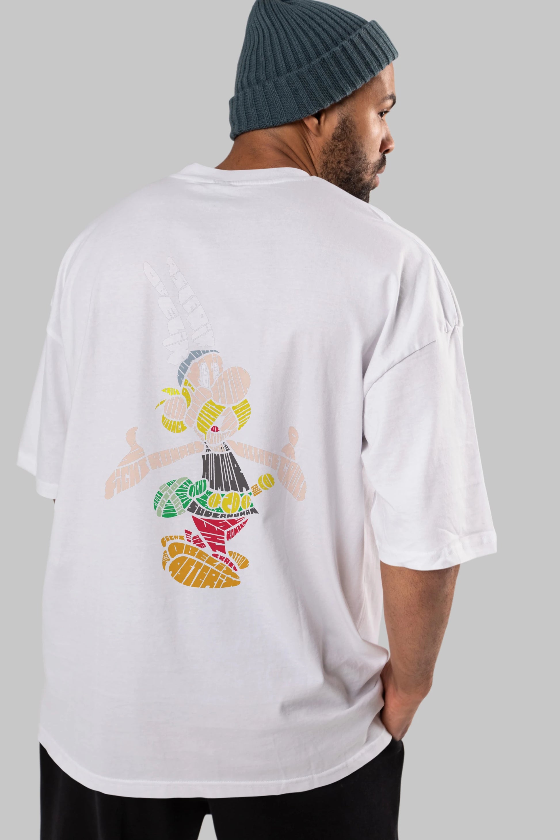 Asterix Arka Baskılı Oversize t-shirt %100 pamuk Erkek Kadın Unisex
