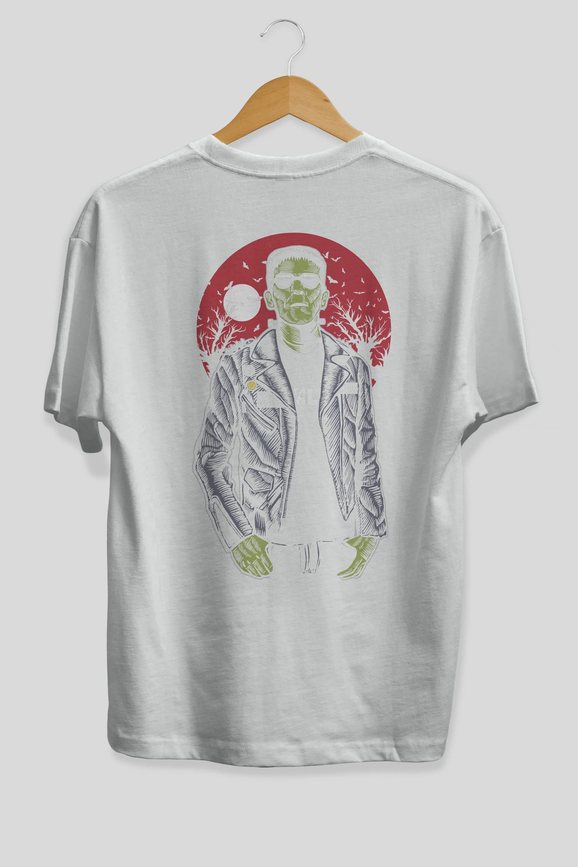 Frank Arka Baskılı Oversize t-shirt Erkek Kadın Unisex %100 Pamuk