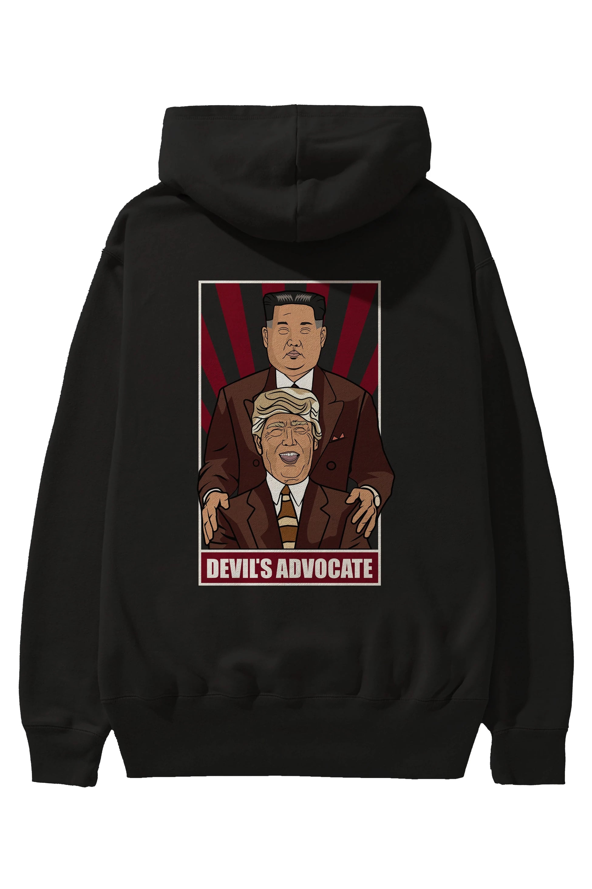 Devil_s Advocate Arka Baskılı Hoodie Oversize Kapüşonlu Sweatshirt Erkek Kadın Unisex