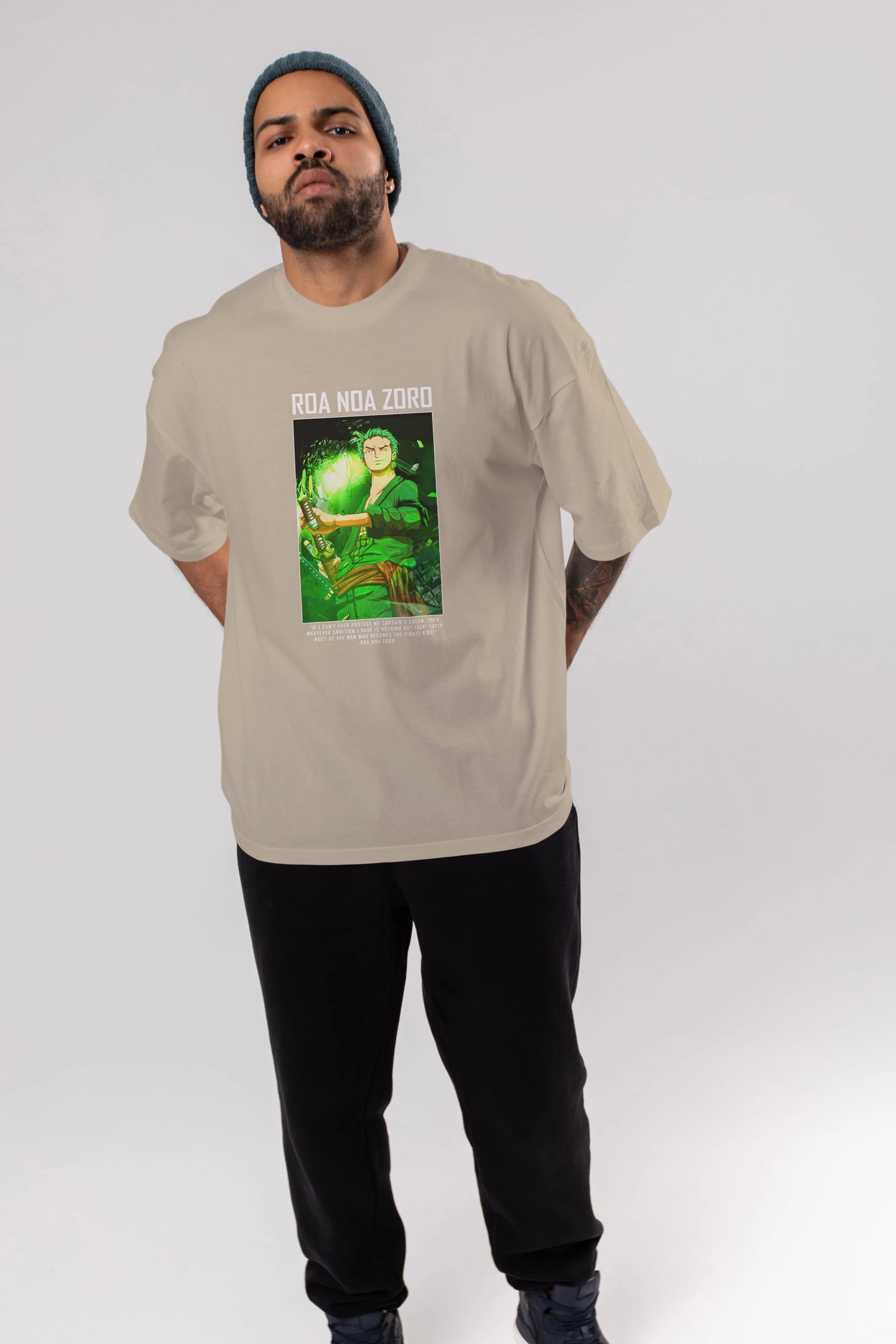 Roronoa Zoro 5 Anime Ön Baskılı Oversize t-shirt Erkek Kadın Unisex