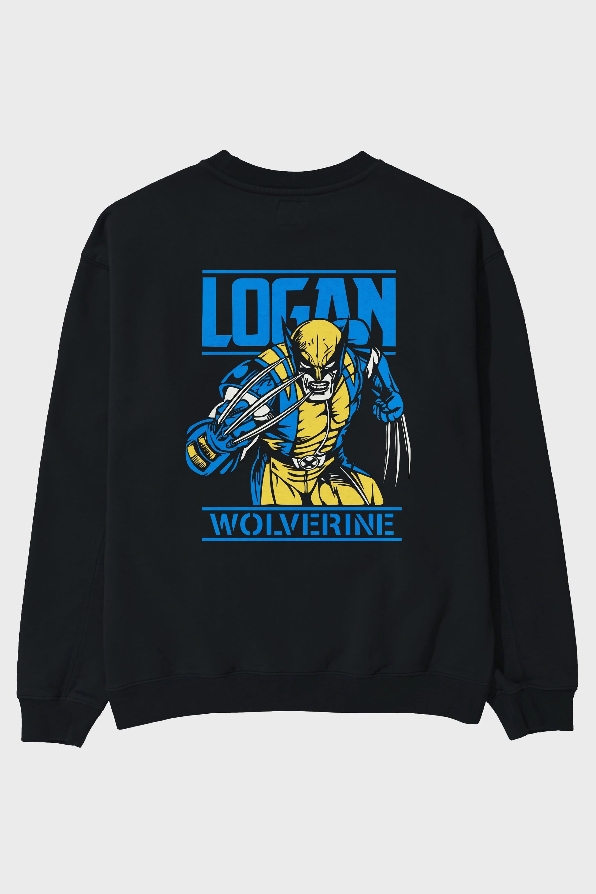 Wolverine Logan Arka Baskılı Oversize Sweatshirt Erkek Kadın Unisex