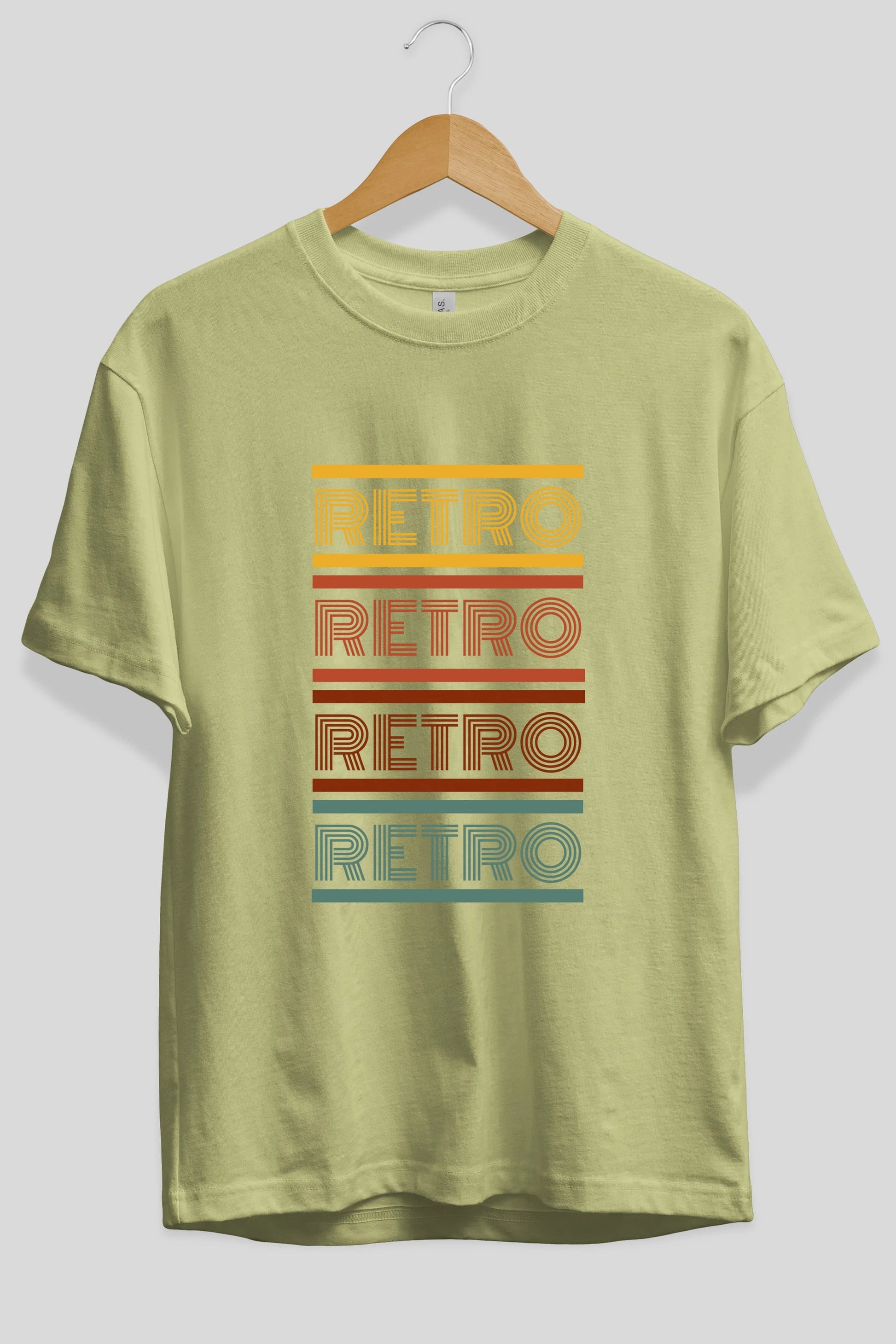 Retro Yazılı Ön Baskılı Oversize t-shirt Erkek Kadın Unisex