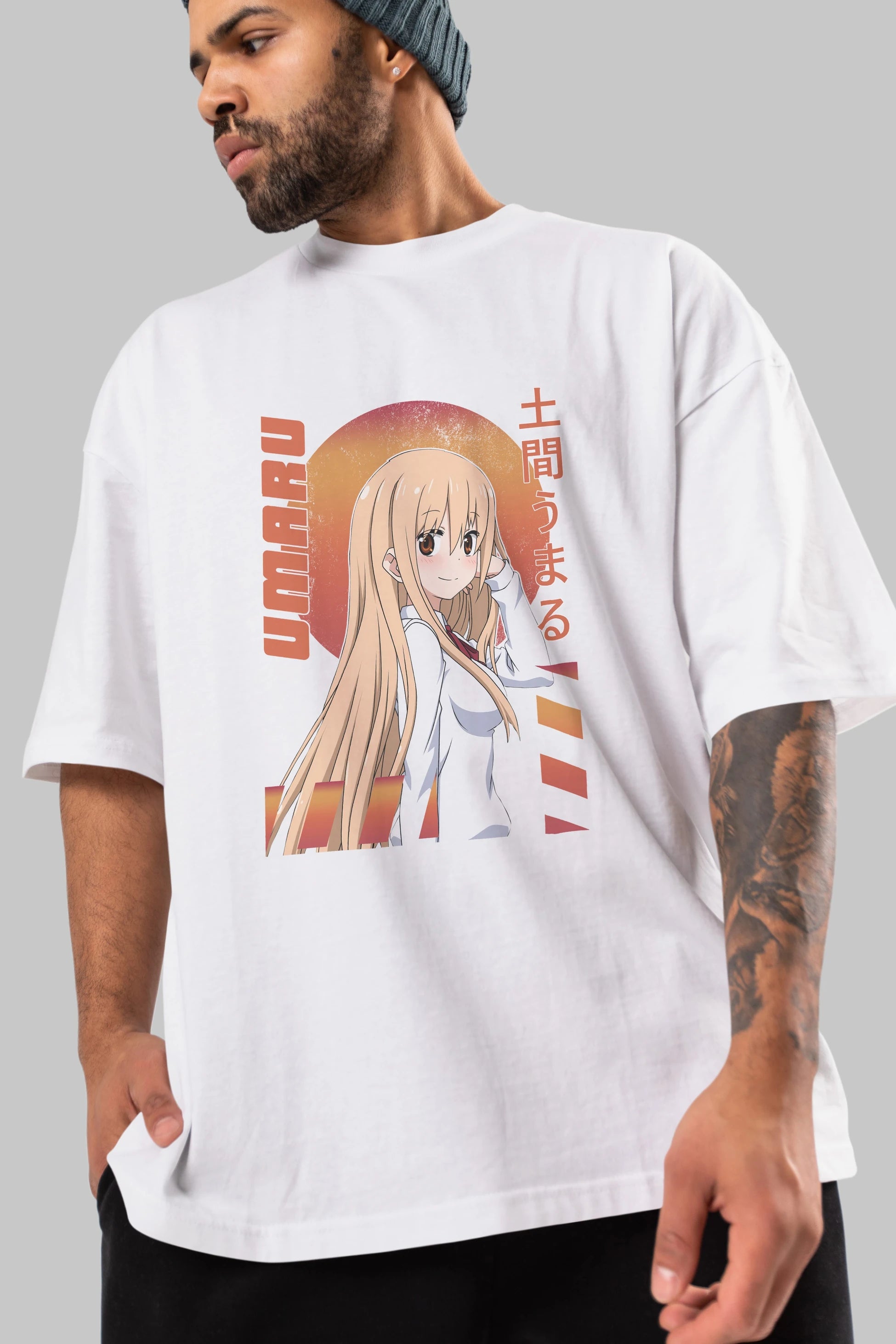 Umaru Doma 5 Anime Ön Baskılı Oversize t-shirt %100 pamuk Erkek Kadın Unisex