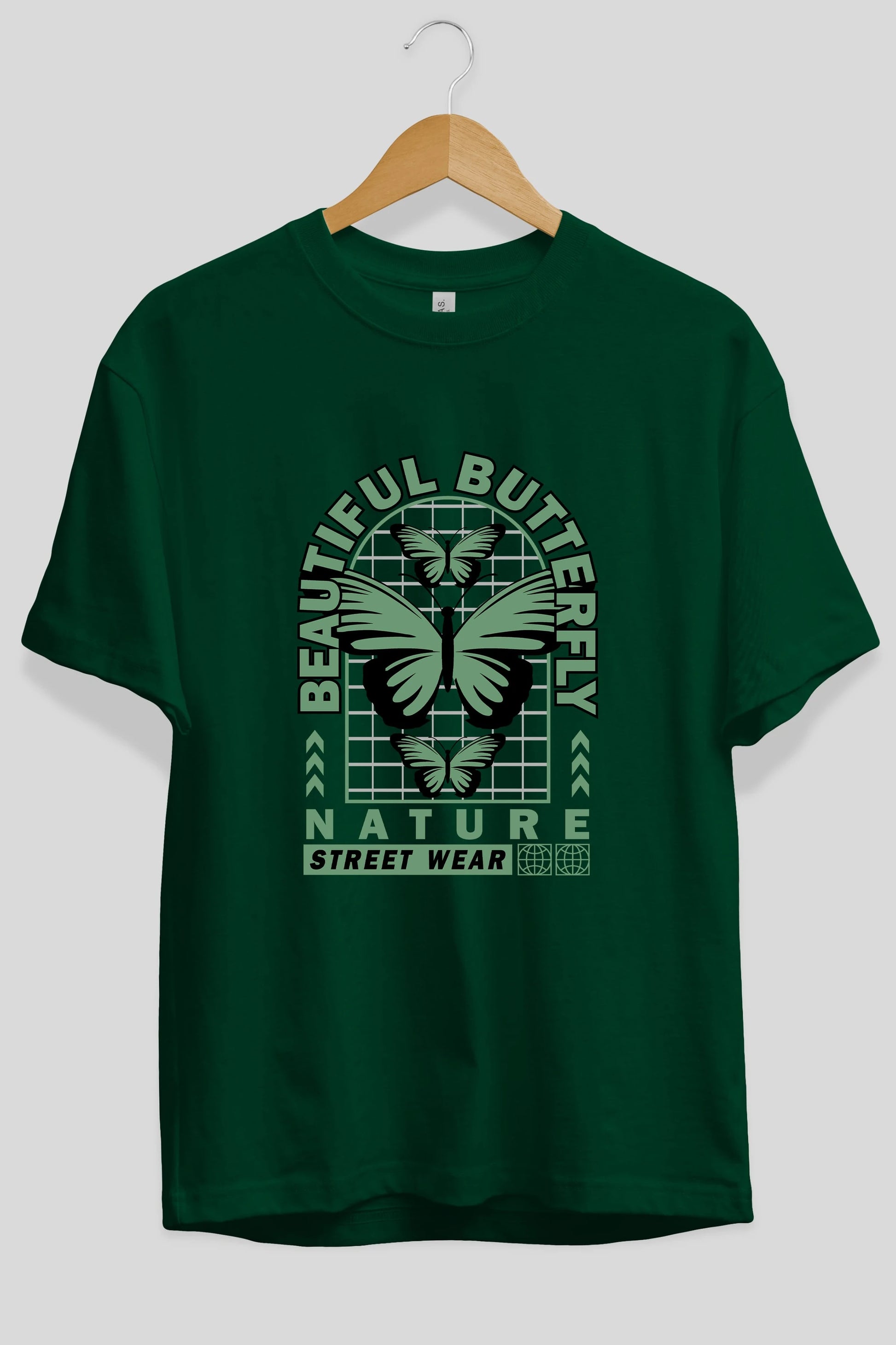 Beautiful Butterfly Ön Baskılı Oversize t-shirt Erkek Kadın Unisex