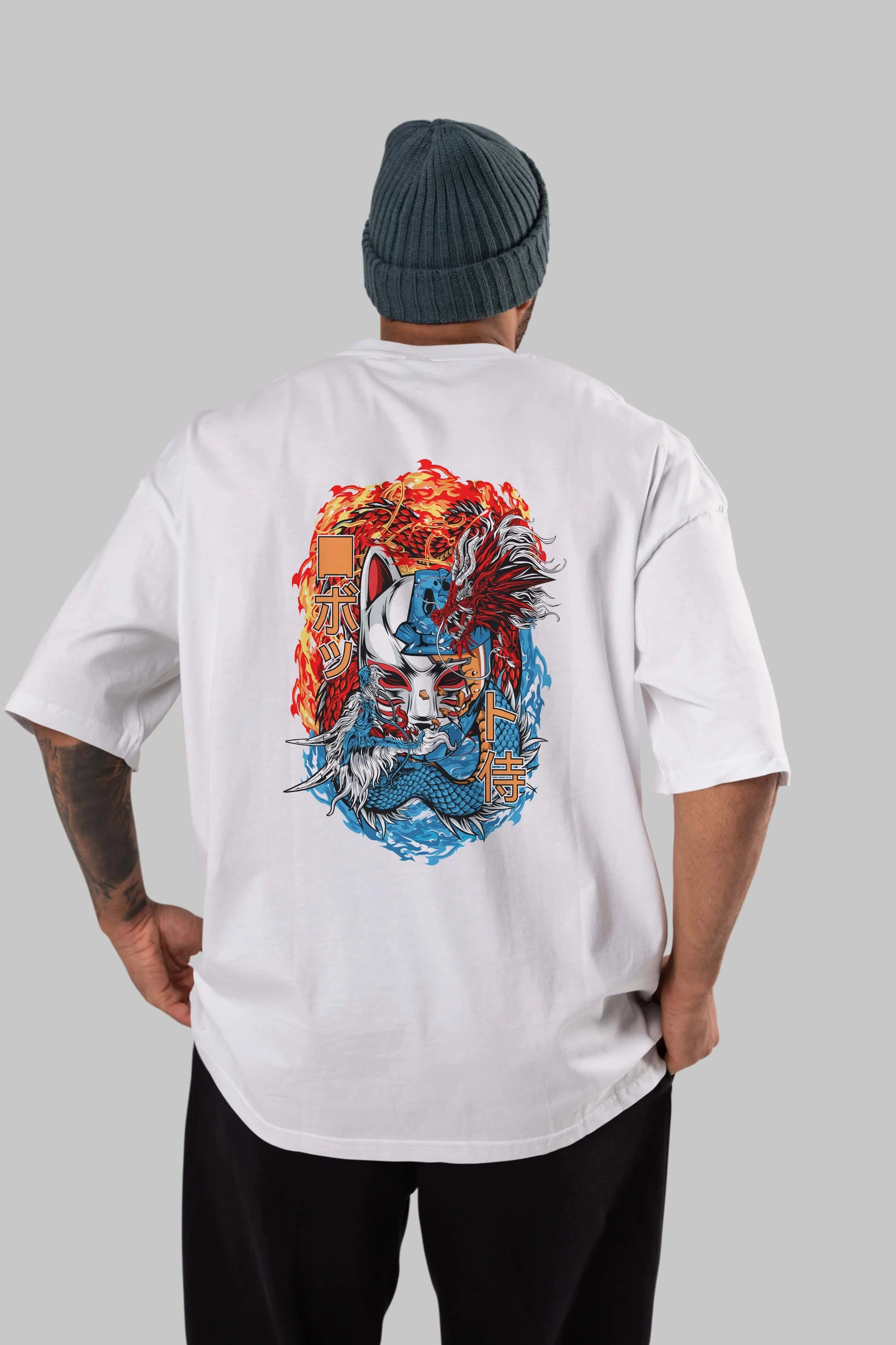 ONE PIECE (7) Anime Arka Baskılı Oversize t-shirt Erkek Kadın Unisex