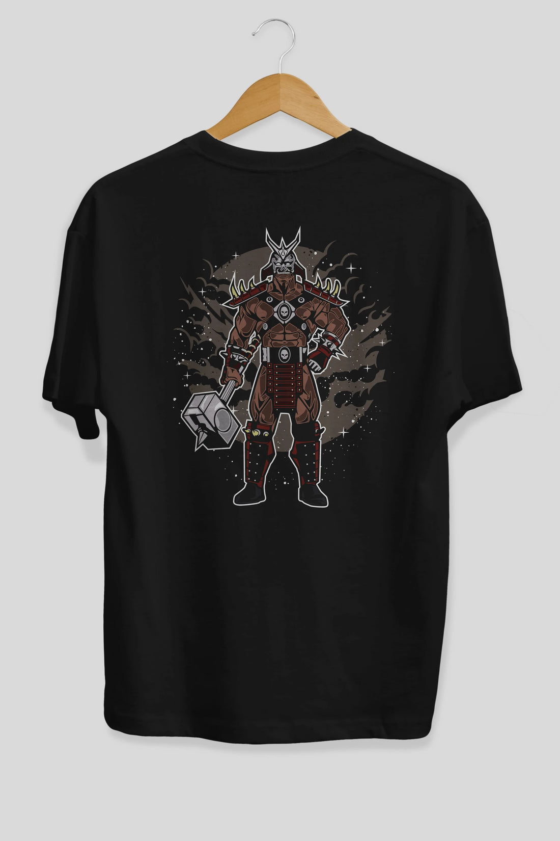 SHOU KHAN Arka Baskılı Oversize t-shirt Erkek Kadın Unisex %100 Pamuk