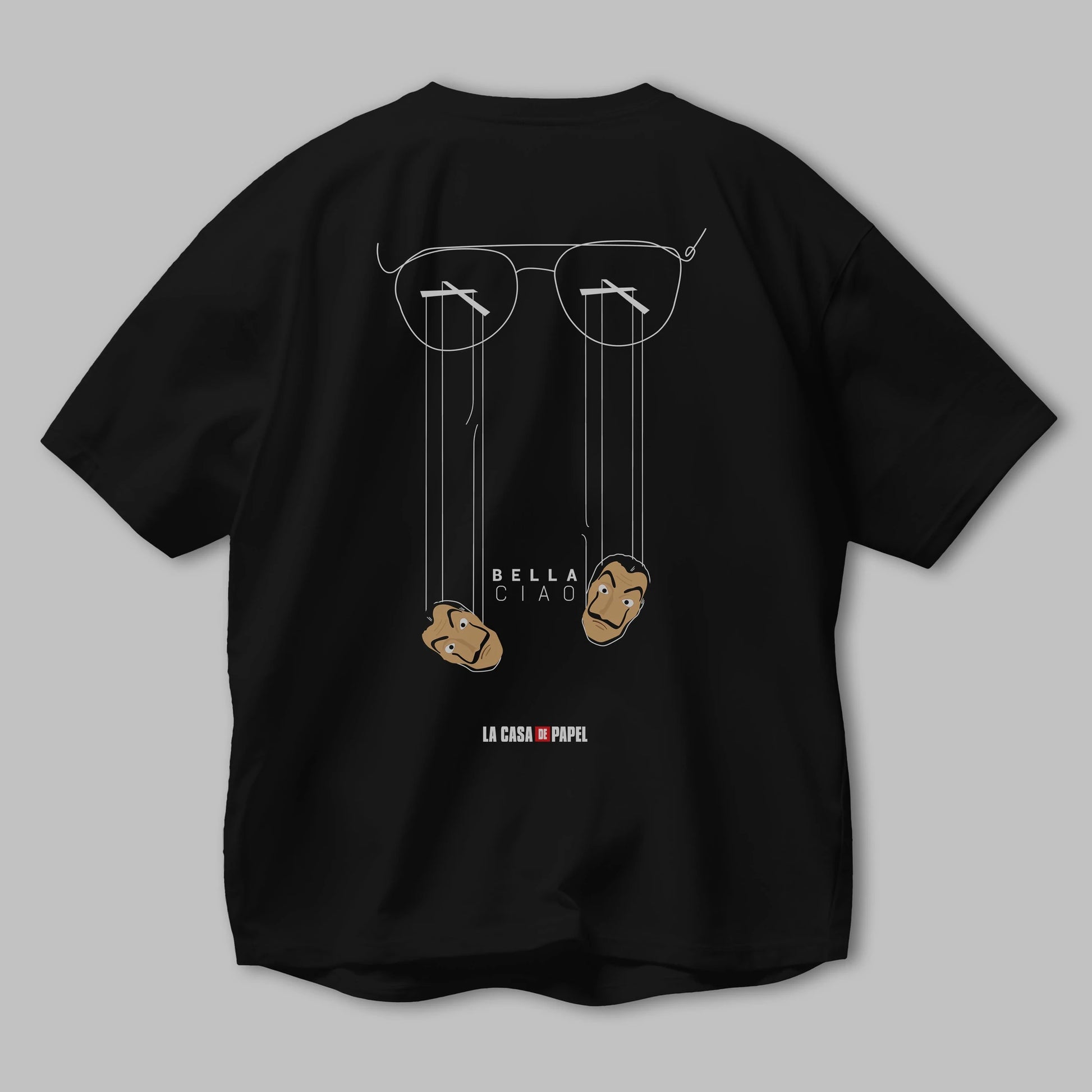 La Casa De Papel (11) Arka Baskılı Oversize t-shirt Erkek Kadın Unisex %100 Pamuk Bisiklet Yaka tişort
