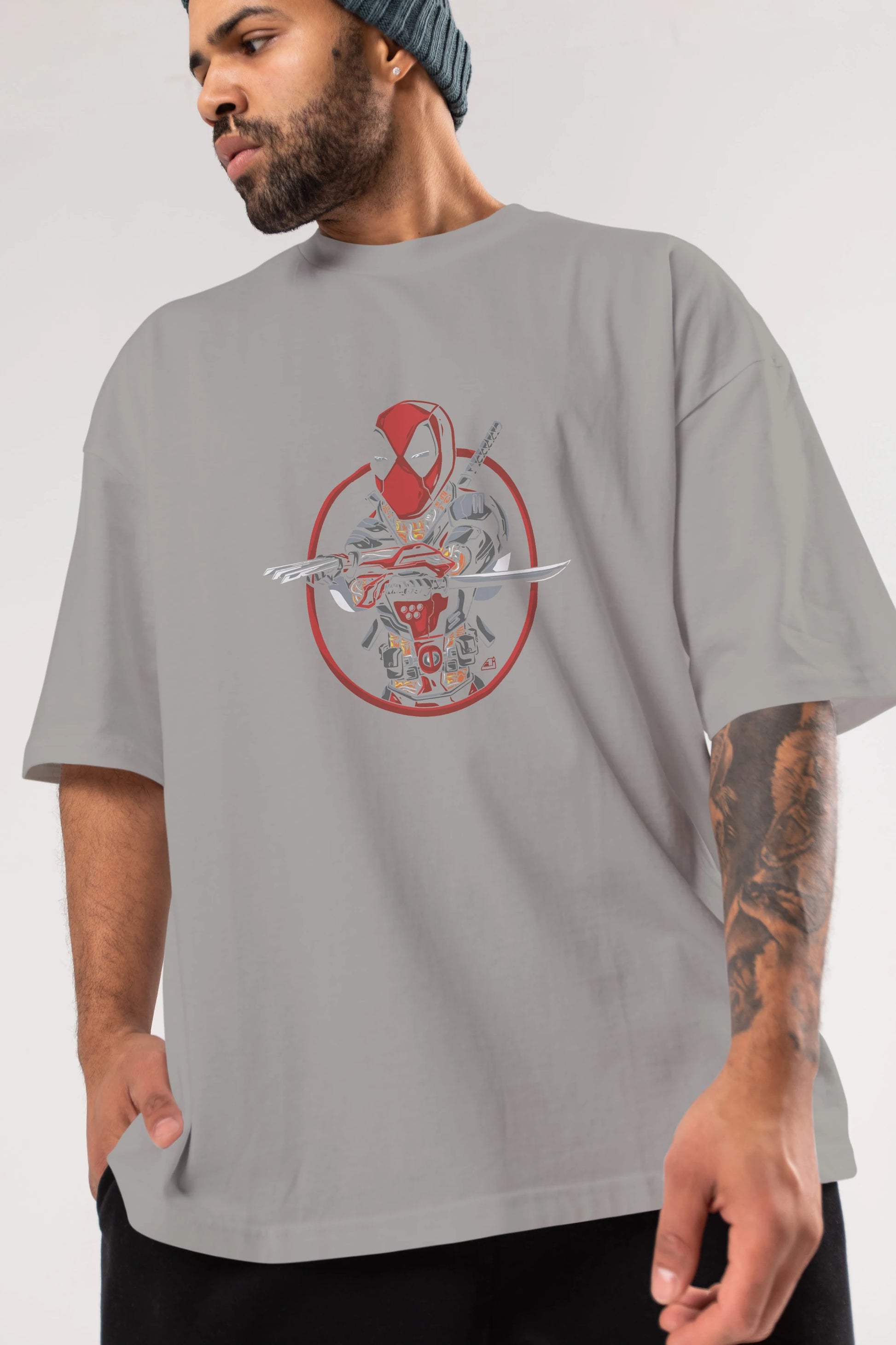 Deadpool (5) Ön Baskılı Oversize t-shirt Erkek Kadın Unisex %100 Pamuk Bisiklet Yaka tişort