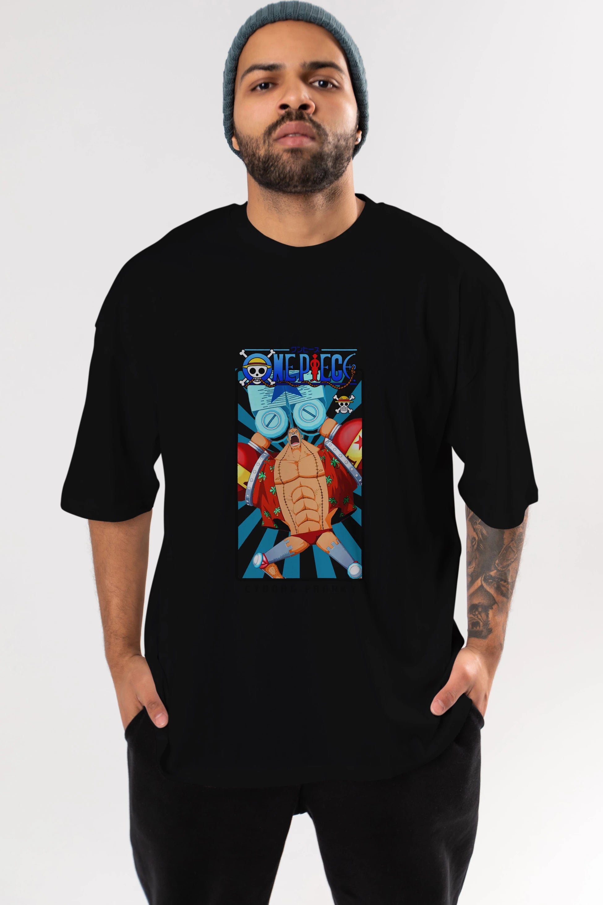 Franky Anime Ön Baskılı Oversize t-shirt Erkek Kadın Unisex