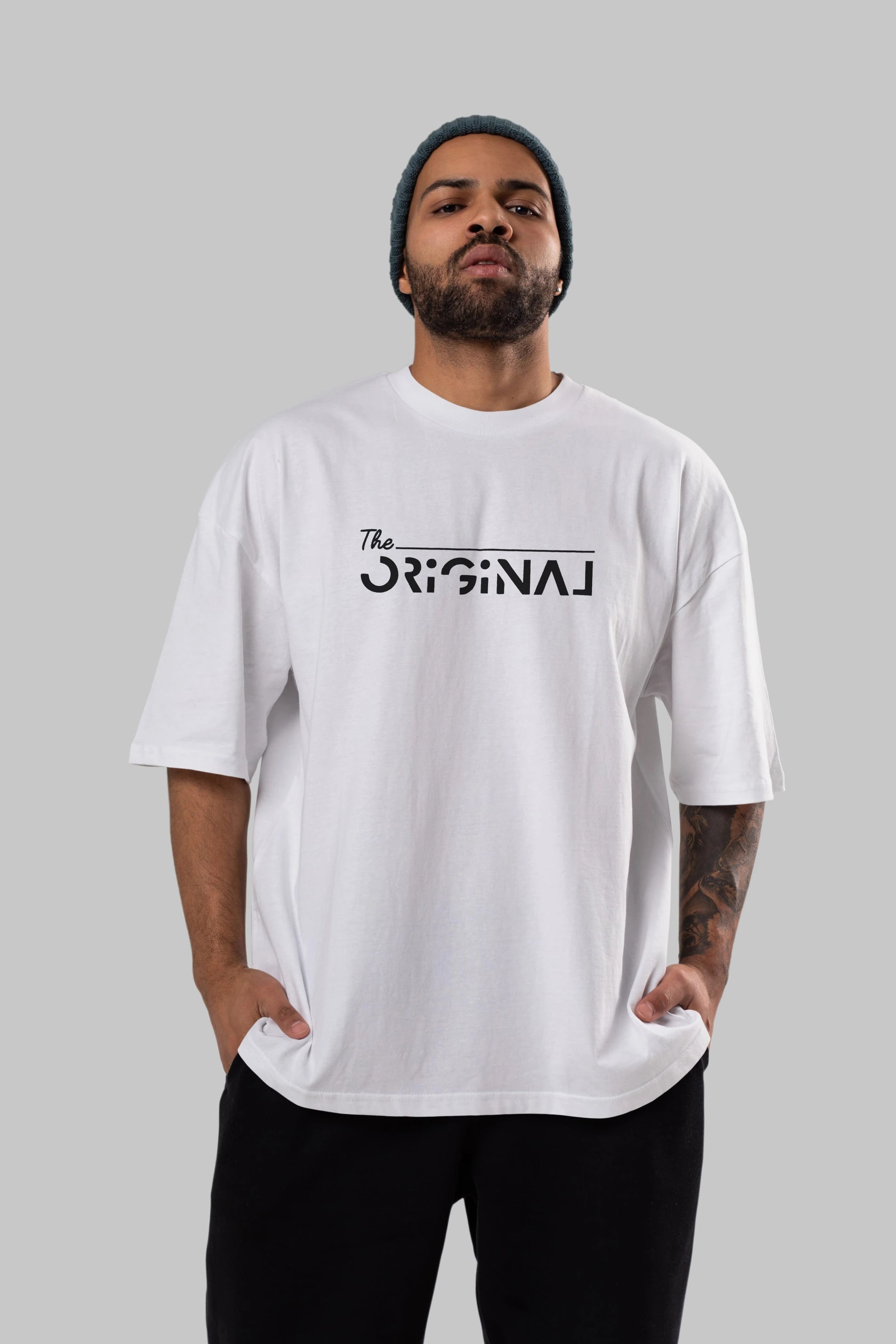 The Original Ön Baskılı Oversize t-shirt %100 pamuk Erkek Kadın Unisex