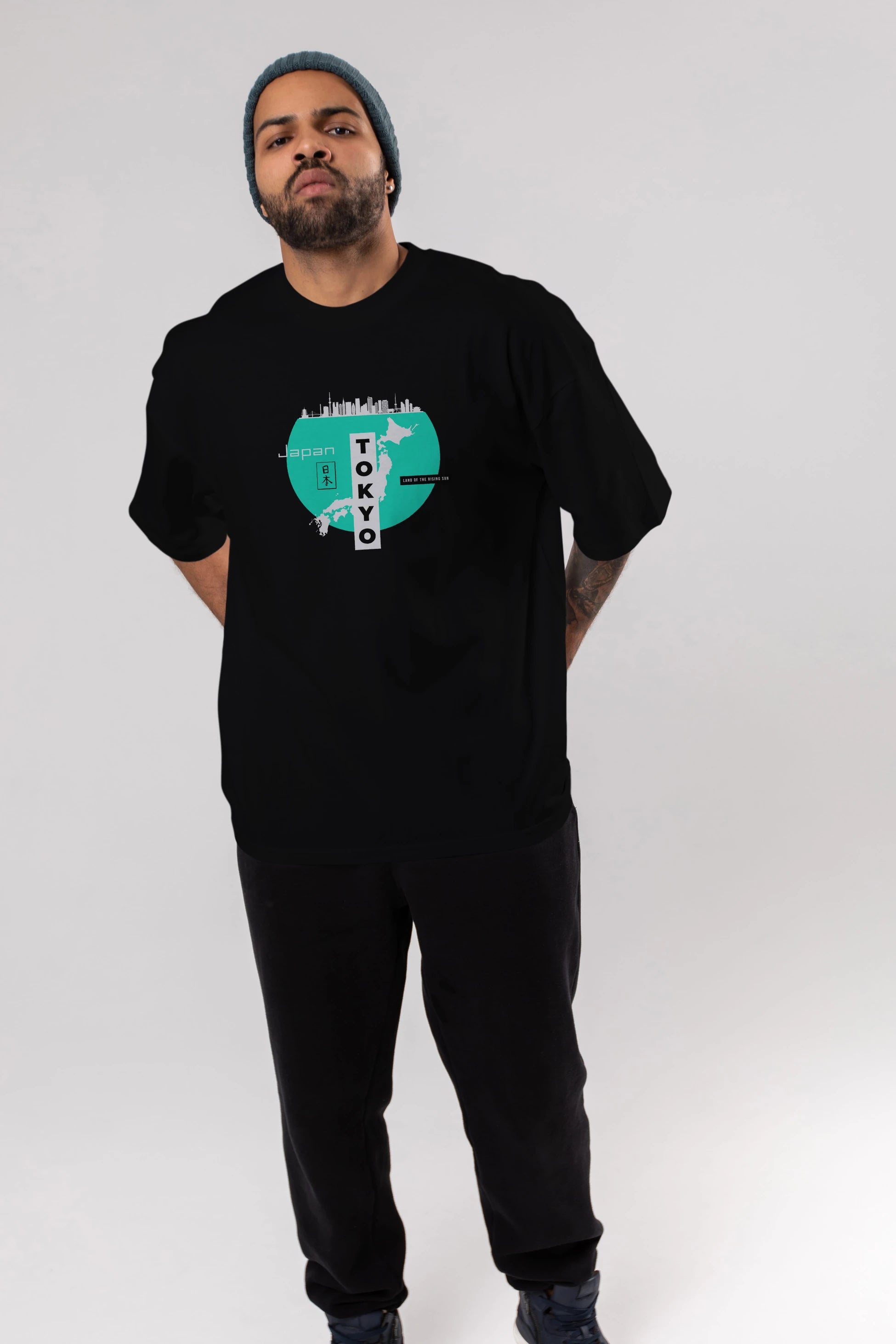 Japan Tokyo Ön Baskılı Oversize t-shirt Erkek Kadın Unisex